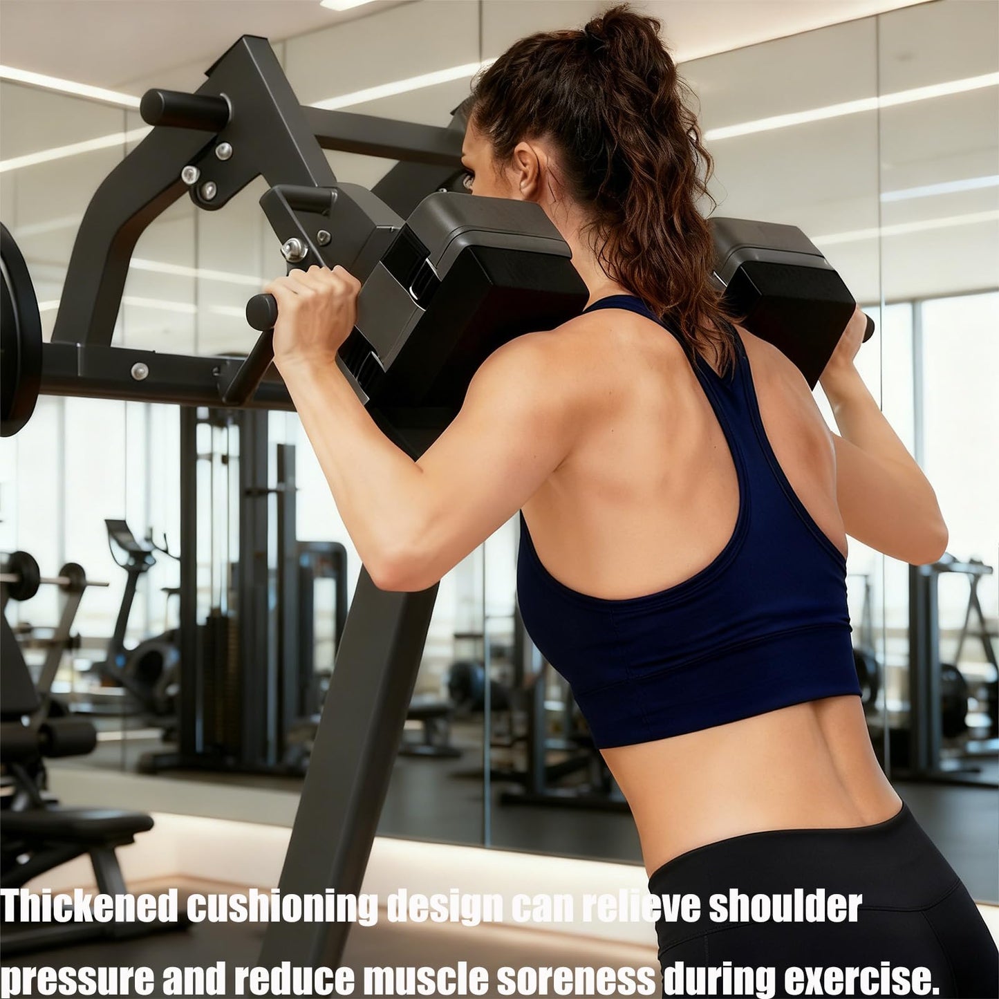 iLIZBay Hack Squat Shoulder Pads 2-Pack, 4cm Thick High-Density Foam Cushion with Adjustable Straps, Pressure Relief Pads Compatible with Hack Squat & Leg Press Machines