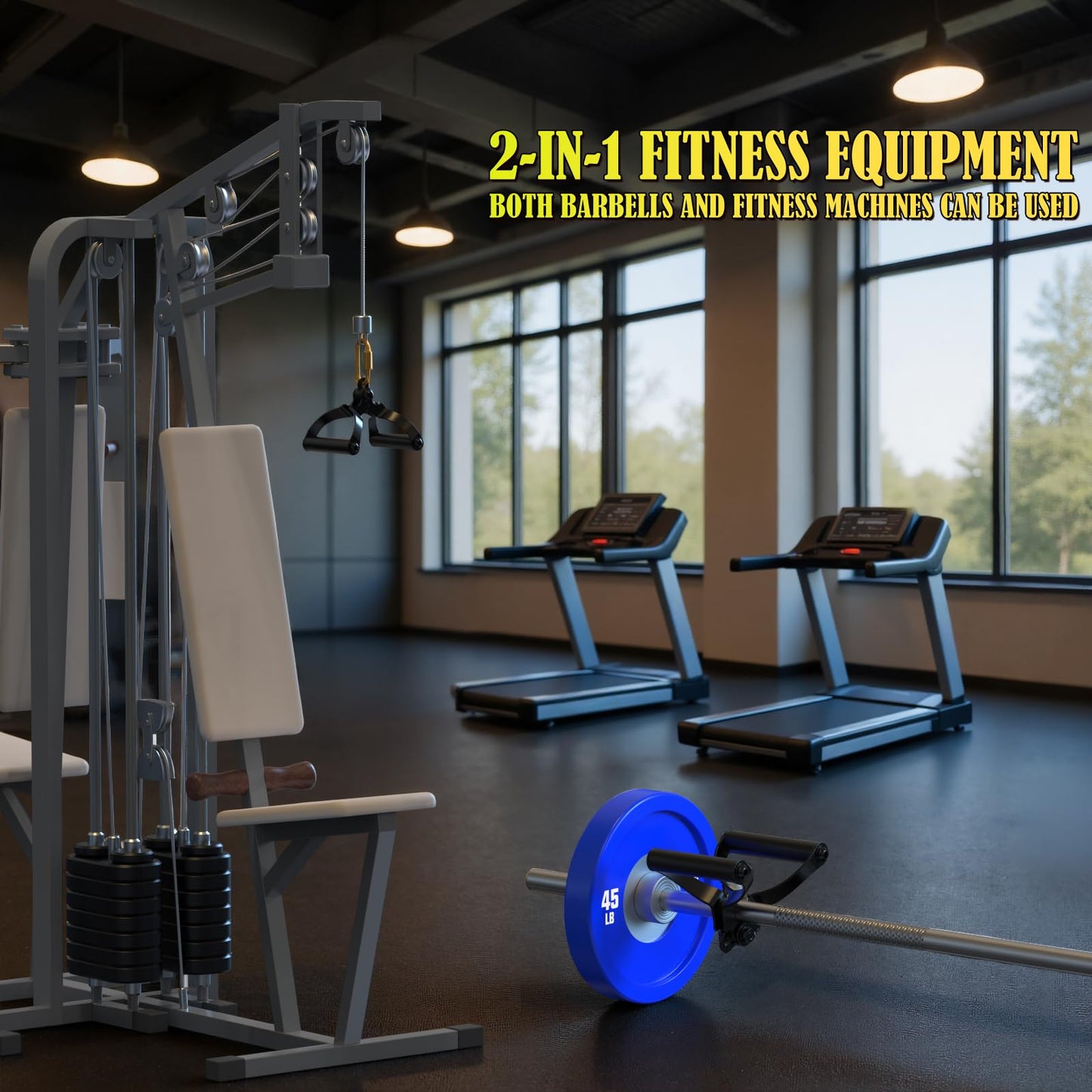 V Bar Landmine Attachment - T Bar Row Handle for Olympic Barbell, Multi-Grip V-Handle with Non-Slip Rubber Grip for Landmine Exercises, Seated Rows, Face Pulls, Strength Training (Fits 1" & 2" Bars)