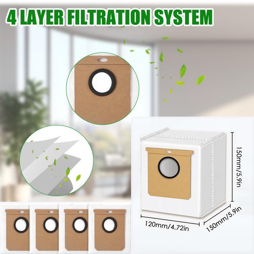 DovLazm Replacement parts for Eufy L60/ L60 SES/ L50/ L50 SES vacuum clean robot accessories,1 Roller Brush,4 Filters &Foam Filters,4Side Brush,4dust bag