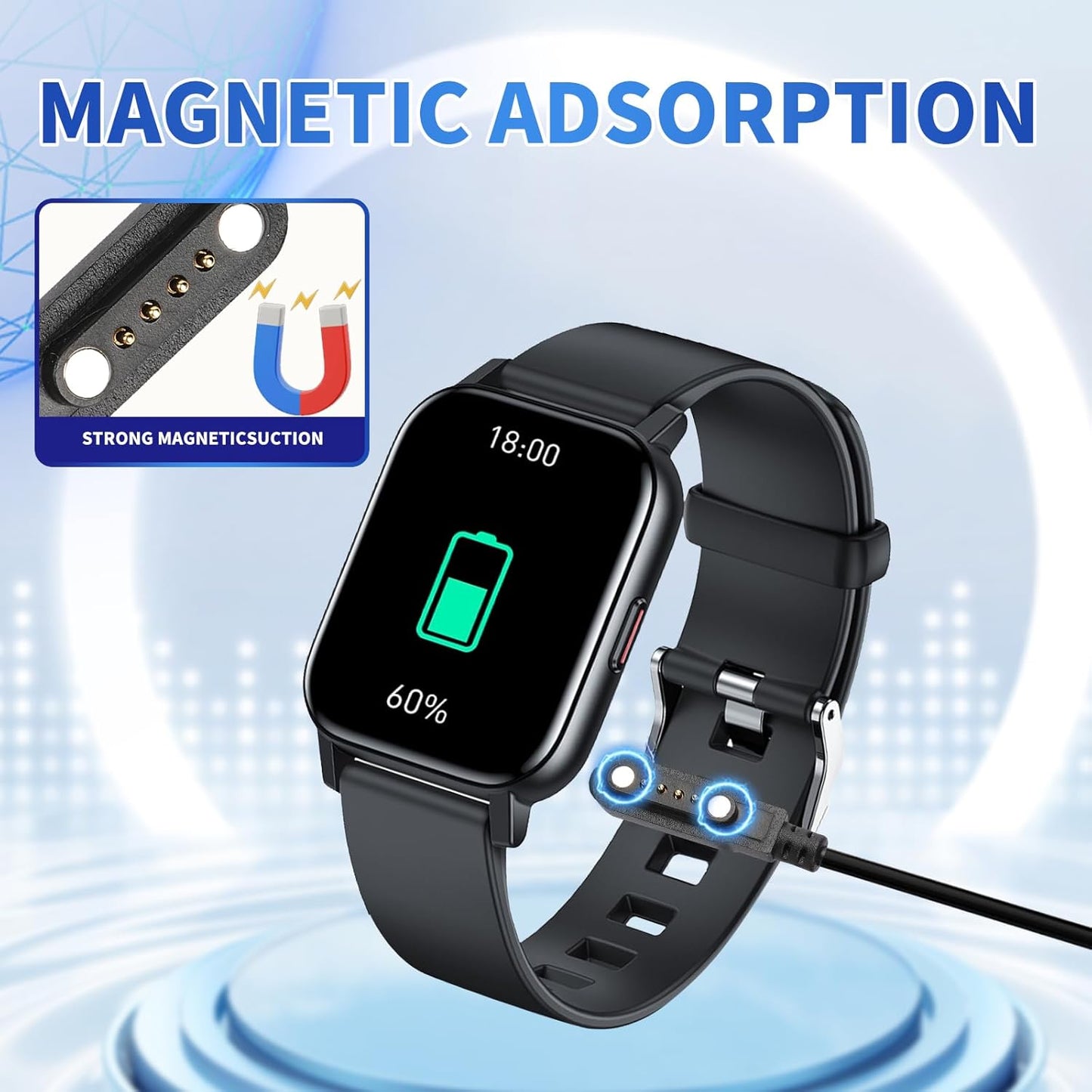 BaiWeiDun 4 7.62 mm Smart Watch Charger Cable, Universal Magnetic SmartWatch Accessories Charger Cable Pin Cord