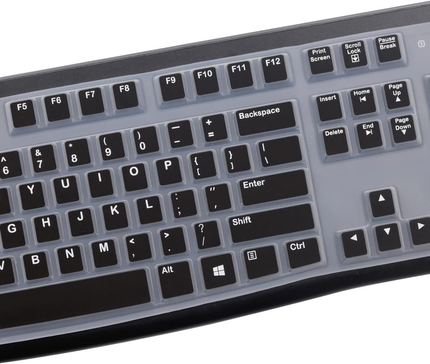 MUBUY-GOL K120 MK120 K120 MK120 Silicone Keyboard Cover for Logitech & Ergonomic Desktop USB Wired Keyboard, Logitech