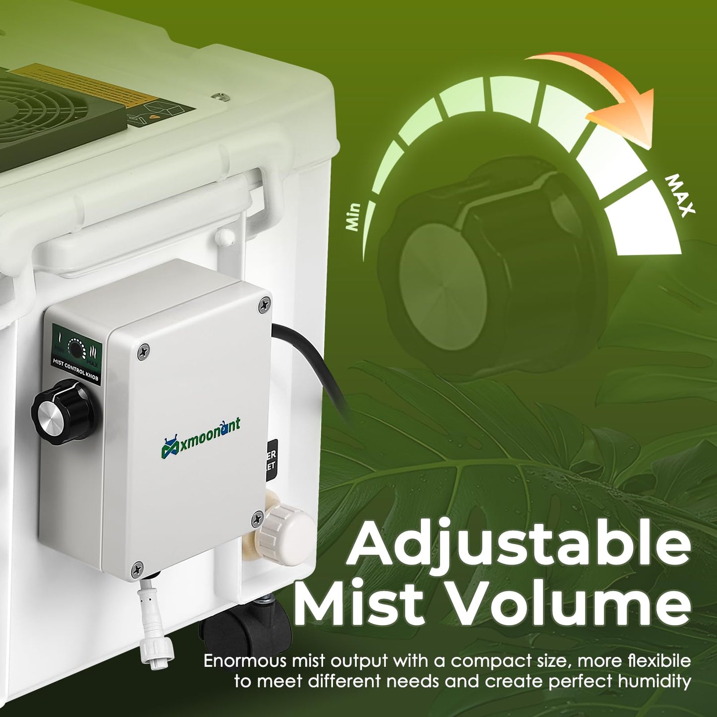 Mxmoonant 10kg/H Ultrasonic Mist Maker DIY Humidifier Kit, Adjustable Mist Volume | Automatic Water Filling | Humidity Controller Cool Mist Humidifier for Mushroom Growing, Greenhouses 110V