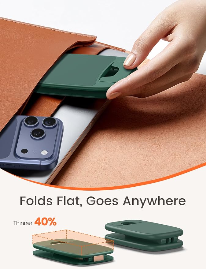 Lamicall Ultra-Thin Cell Phone Holder, Green Office Desk Accessories for iPhone Stand, Gifts for Fathers Day Men Dad Husband from Daughter Son Wife, Workspace Desk Organizer, Green Office Decor