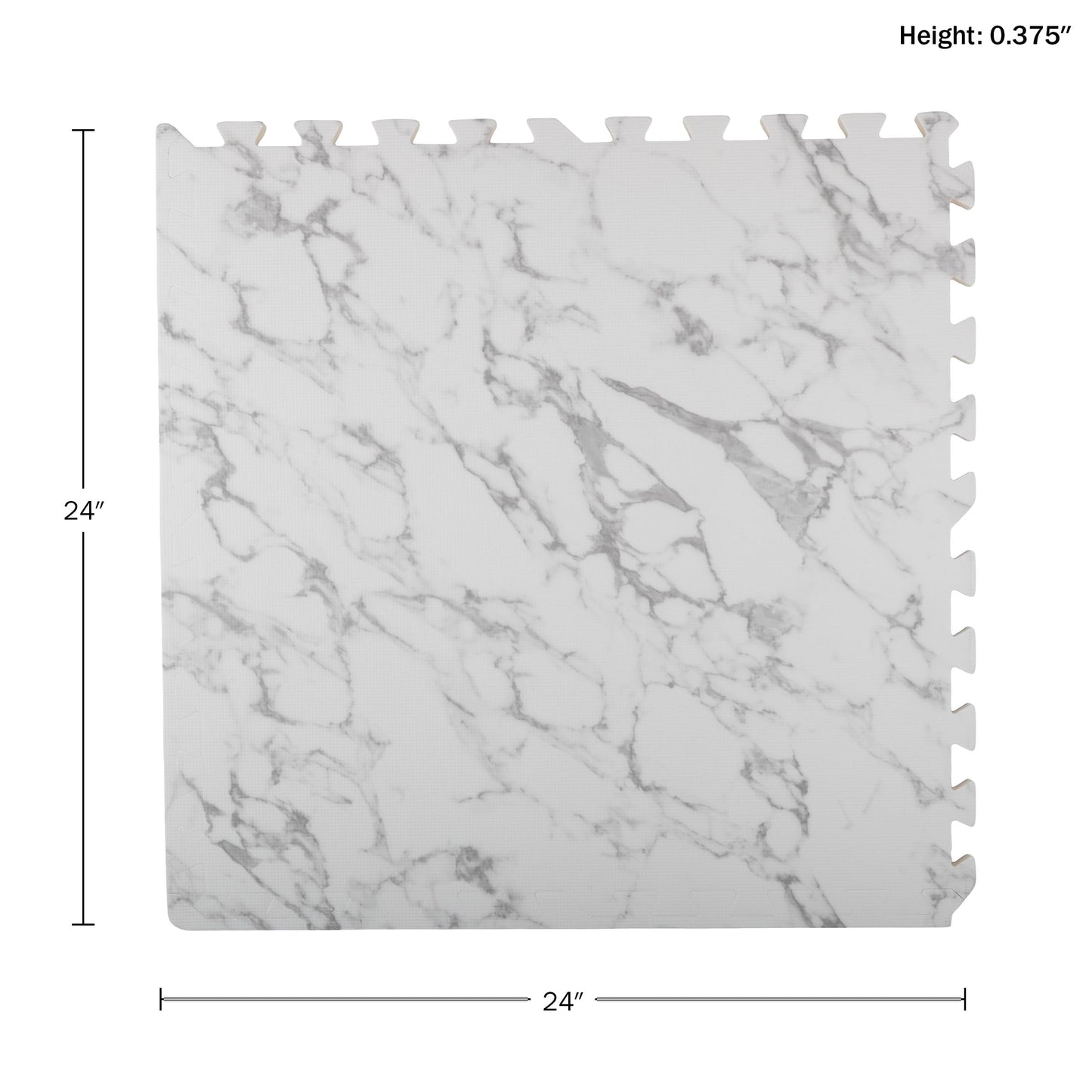 EVA Foam Floor Tiles 24-Pack - 96SQFT Puzzle Mat - Interlocking Foam Tiles for Baby Play Mat or Gym Flooring for Exercise by Stalwart (Faux Marble)