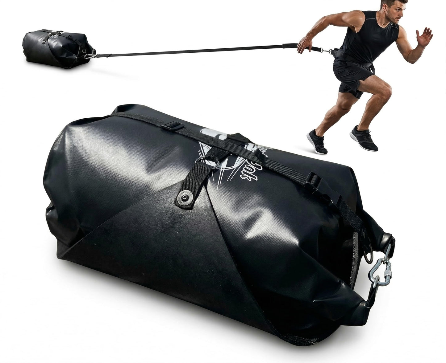 Upgraded ShredPak - Resistance Training System - Weight Sled Harness Weight Bag, Handles - Football Training, Any Surface, Strength Workout for Athletes - Burn 3X The Calories - Gym, Home and, Outdoor