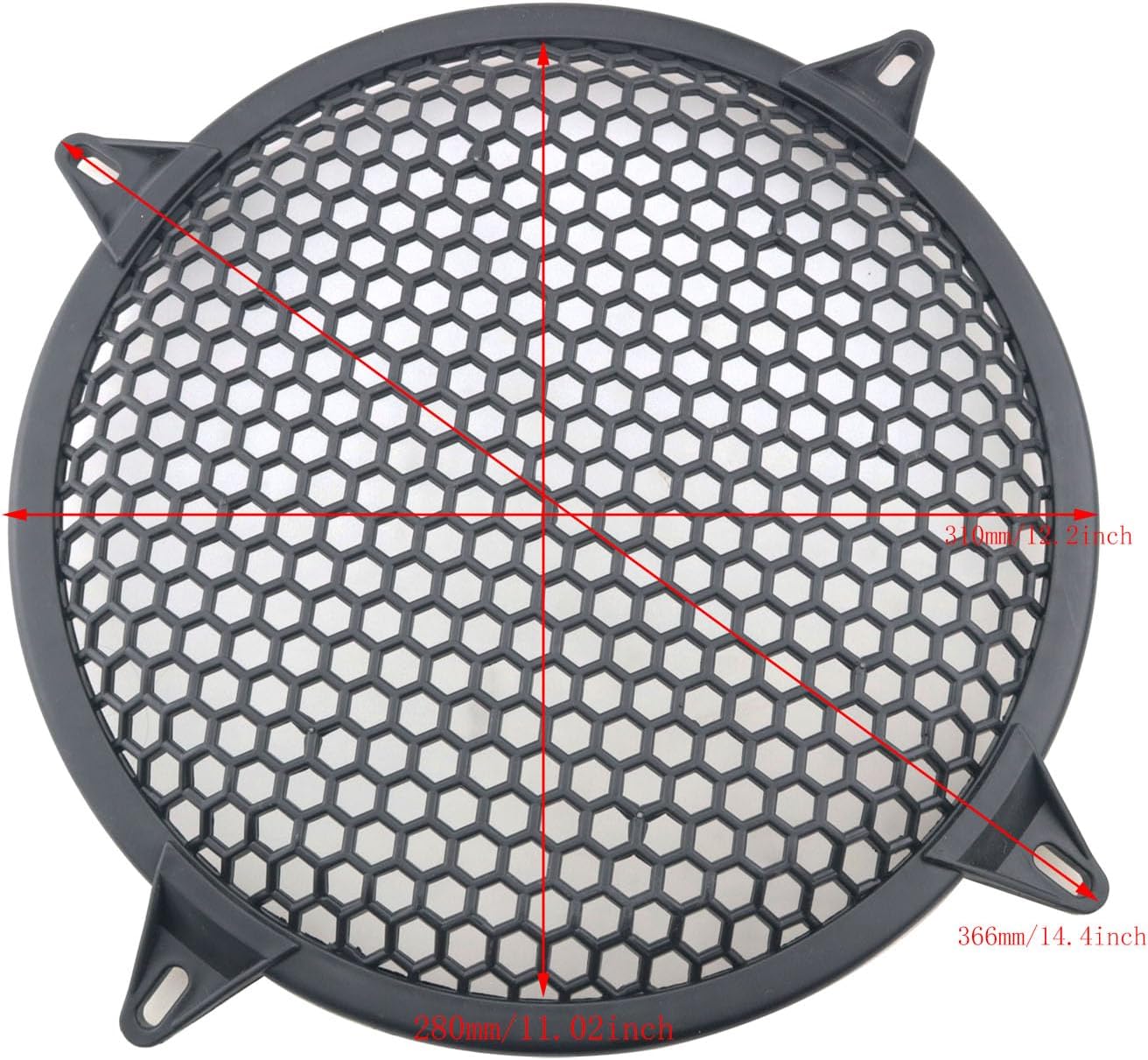DGBRSM 2pcs 12 Inch Speaker Grille Cover ABS Mesh with Mounting Screws Plastic Mesh Cover Stage Box Exterior Mesh Cover