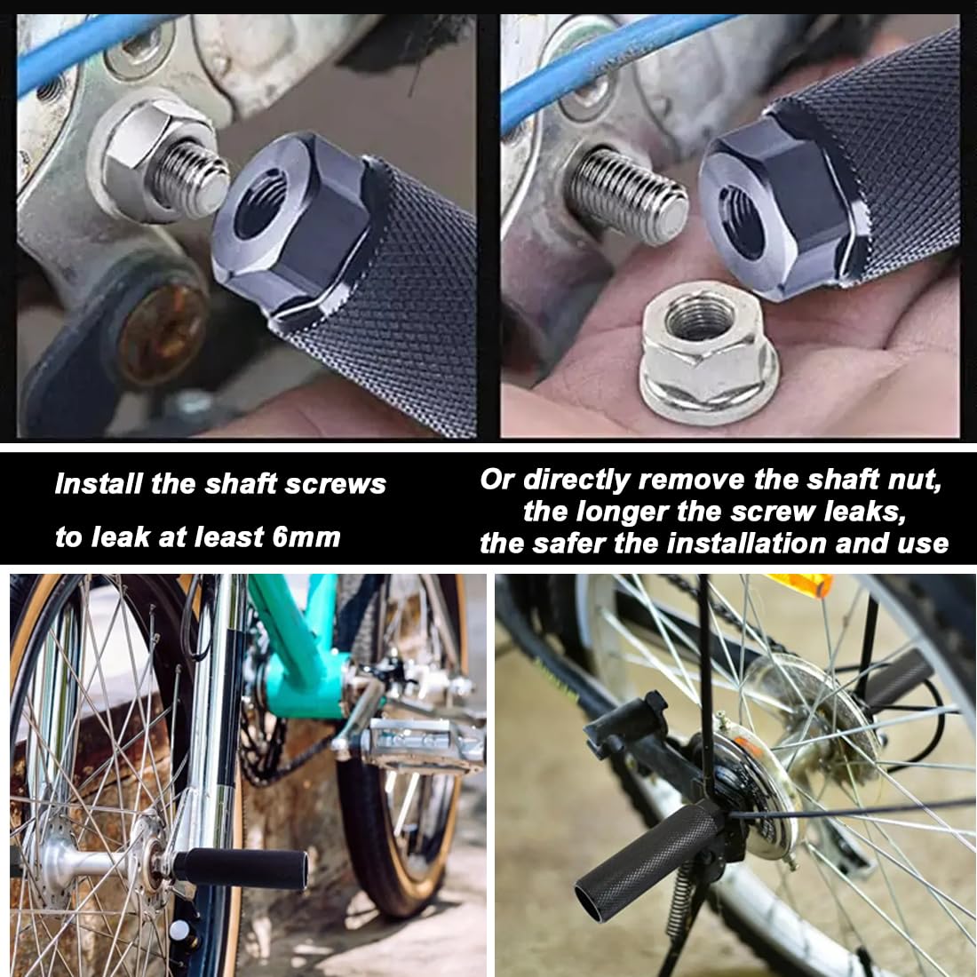 SMALLSTARIII Bike Pegs 2Pcs Aluminum Alloy Anti-Skid Lead Foot Bicycle Pegs 3/8 inch Axles