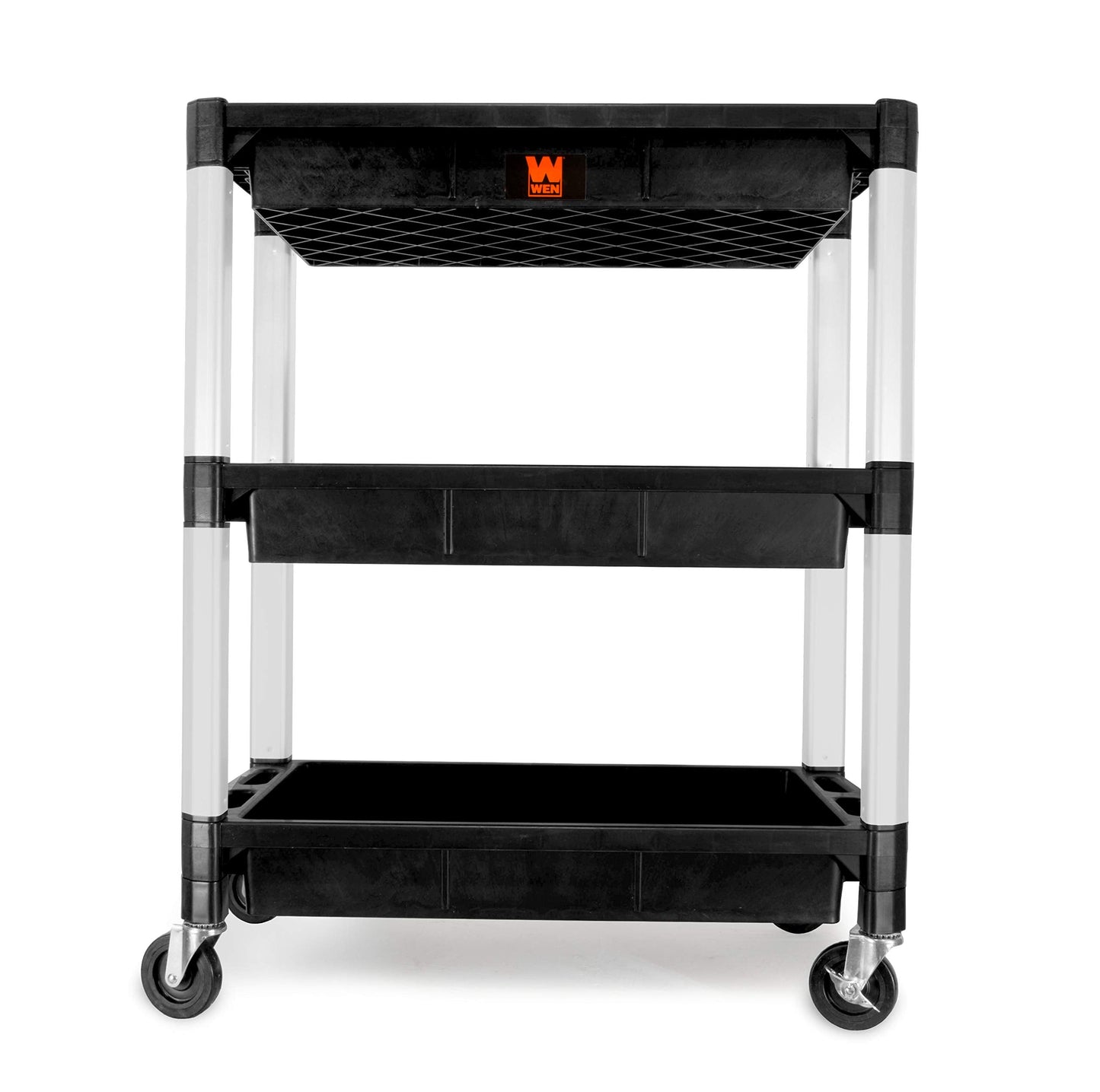 WEN 73163 Three-Tray 300-Pound Capacity Triple Decker Service and Utility Cart