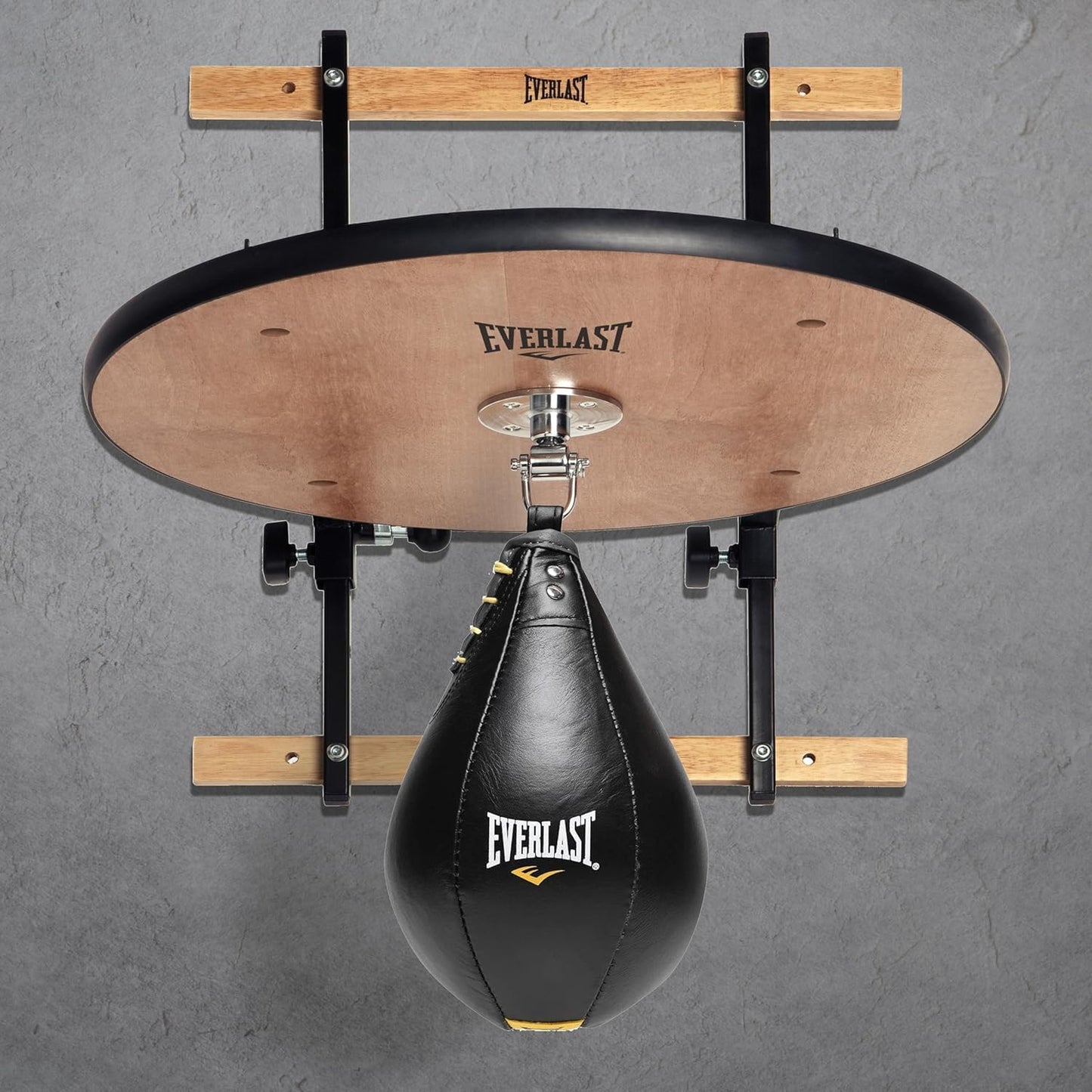 Everlast Powerlock Speed Punching Bag | Premium Leather Speed Bag for Boxing & MMA | Durable Reflex Training Boxing Bag for Hand Speed Accuracy & Home Gym Workouts
