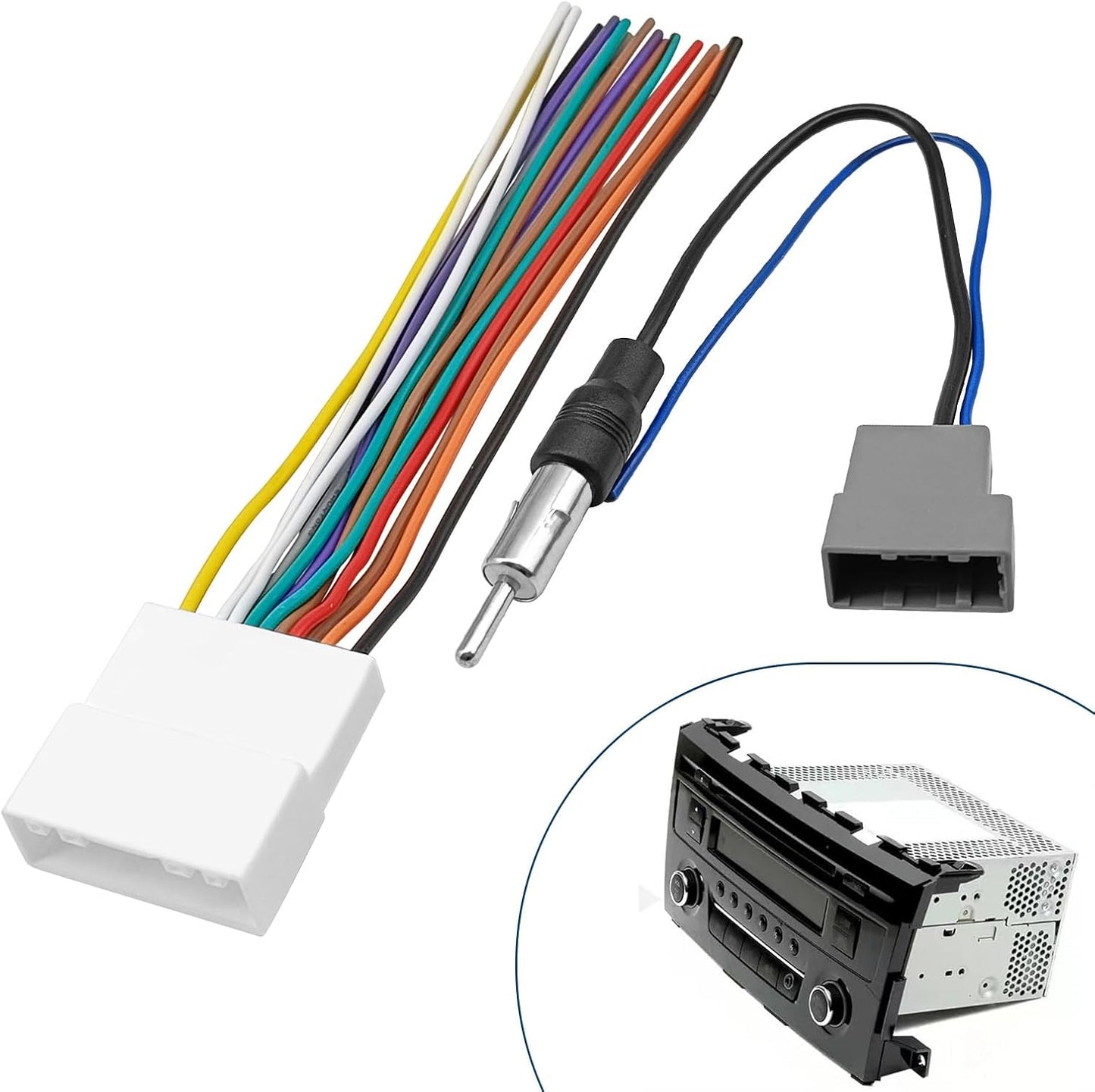 SYudwen 2008-2013 2011-2014 Radio Wiring Harness Connector Compatible with Nissan Pathfinder Armada Rogue, Subaru