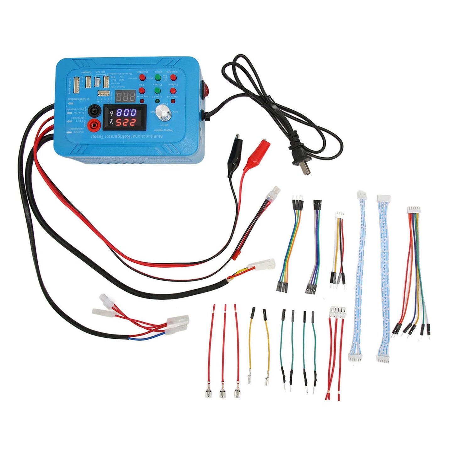 Inverter Refrigerator Tester - Variable Frequency Board & Solenoid Valve Repair Tool, 16 Wire Terminals ABS Material for HVAC Technicians (110V)