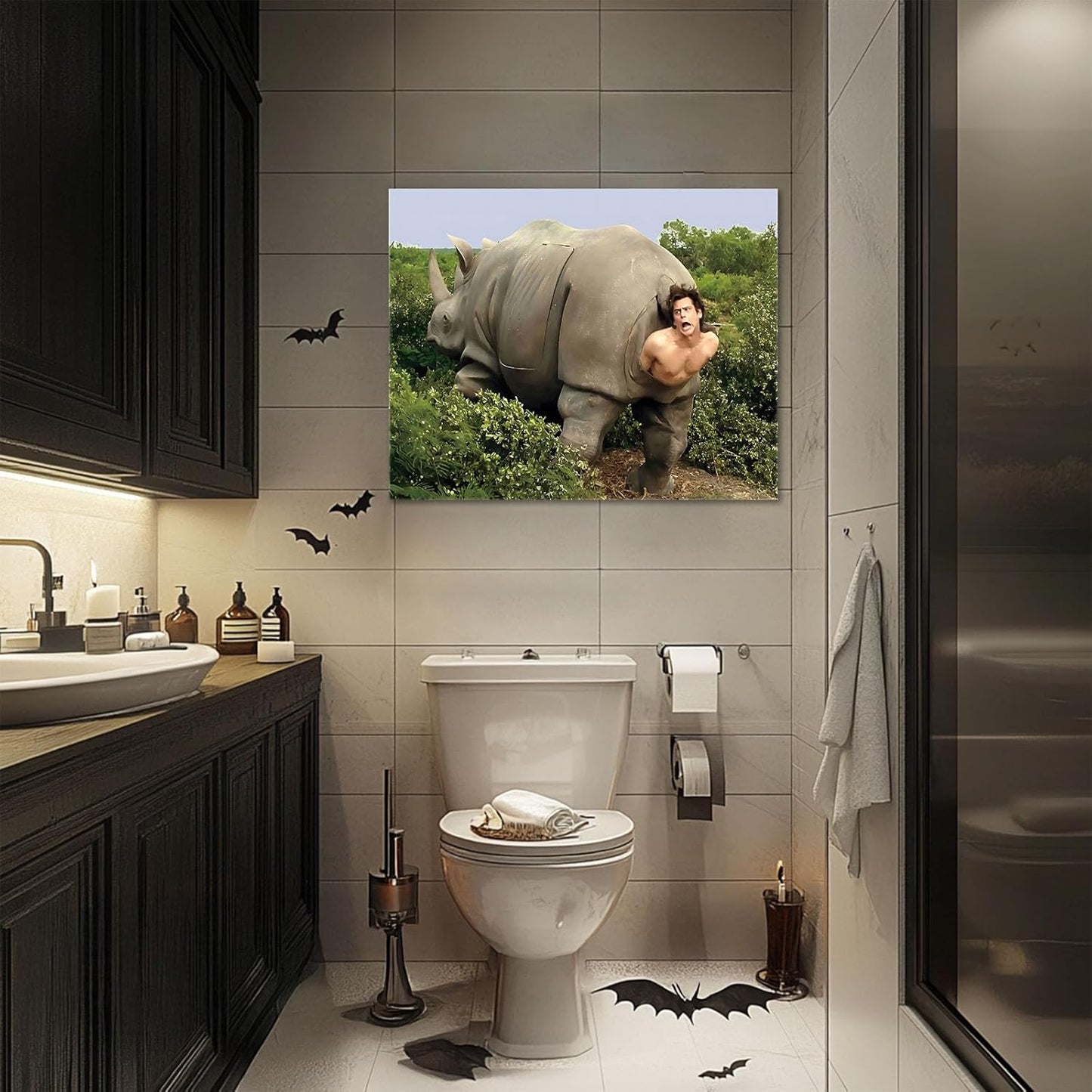 VYPEROCK Funny Canvas Wall Art - Retro Ace Ventura Humor Poster for Bathroom | 8x10 Inch