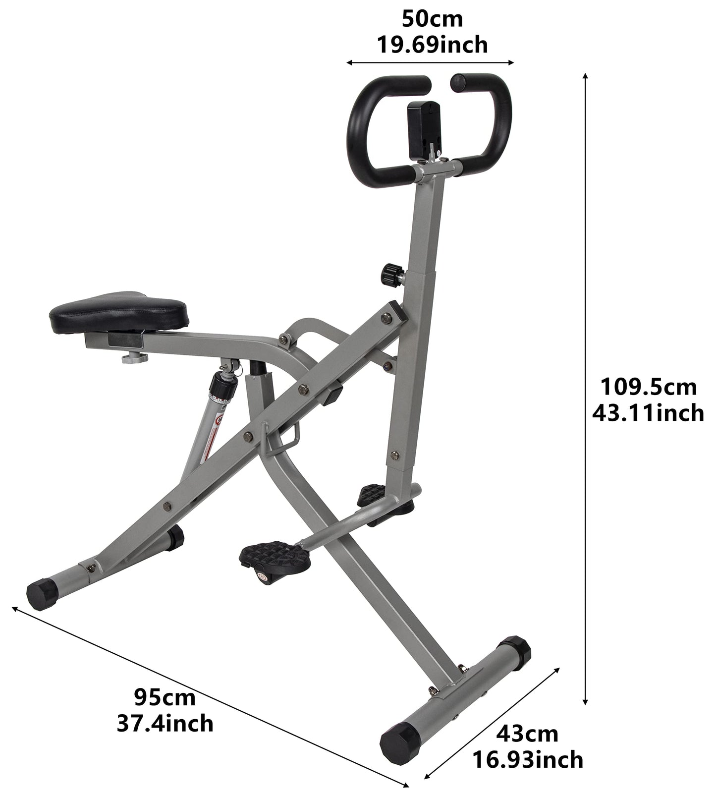 BalanceFrom Fitvids Rower-Ride Exercise Trainer for Total Body Workout – Sports Training – nan – Silver