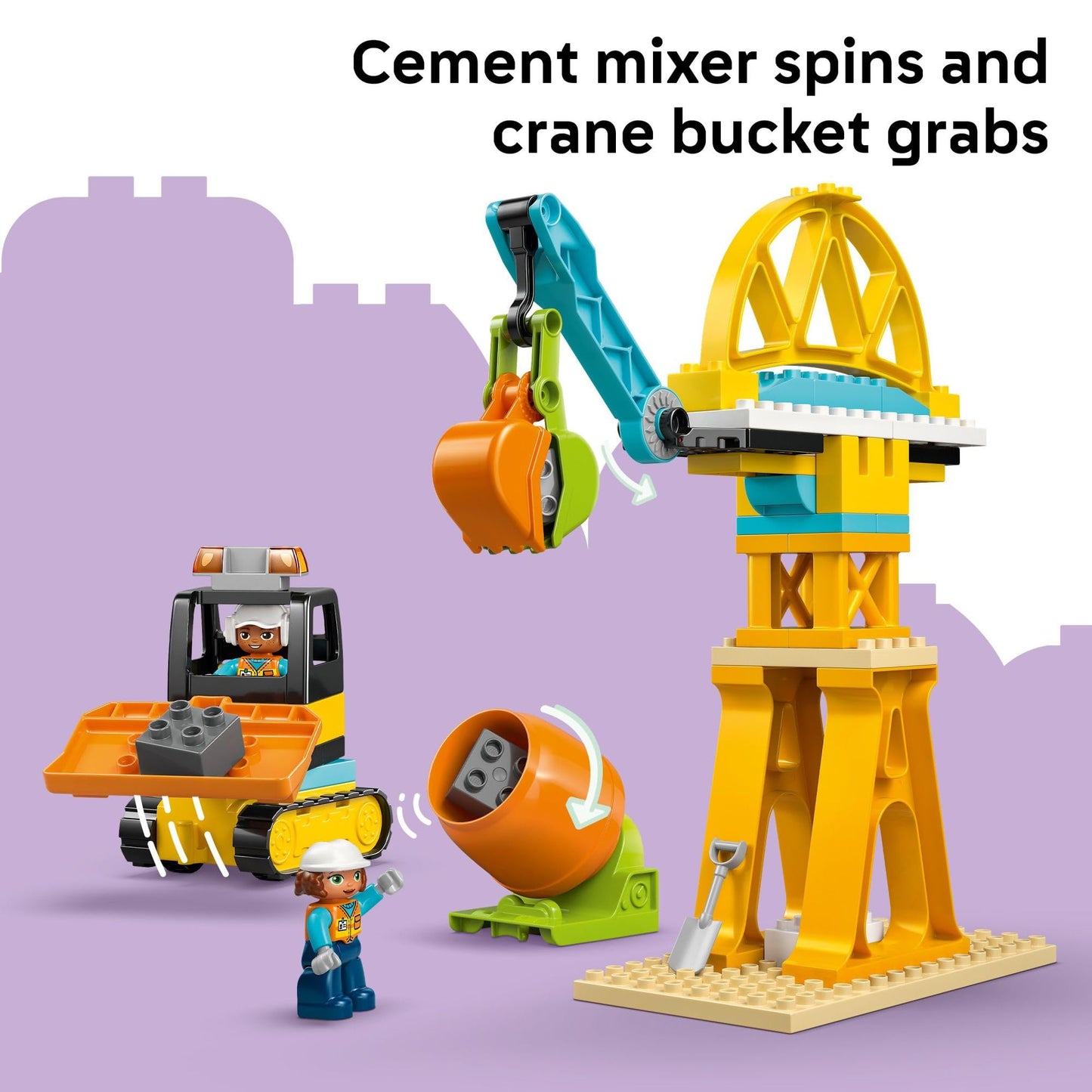 LEGO DUPLO Town 3 in 1 Construction Site and Vehicles Toys for Toddlers - Pretend Play Set for Boys & Girls, Ages 3+ - Building Blocks for Fine Motor Skills Practice - Gift for Birthdays - 10476