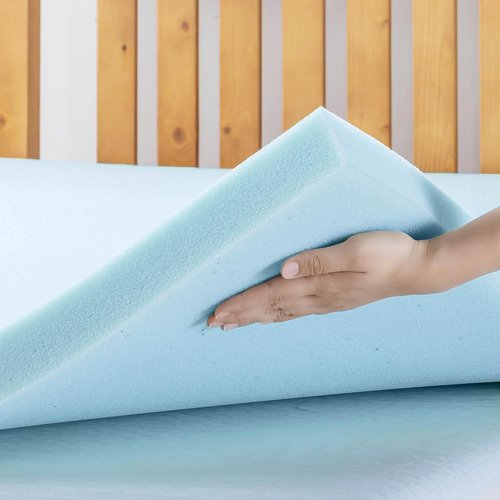Best Price Mattress 1.5 Inch Ventilated Memory Foam Mattress Topper - Cooling Gel Infusion | Queen Size, CertiPUR-US Certified
