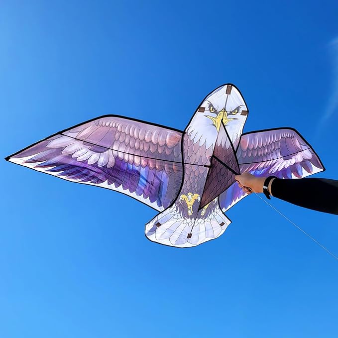 Bald Eagle Kite for Adults and Kids, Huge Kites Easy to Fly Single Line Kite for Beach Trip