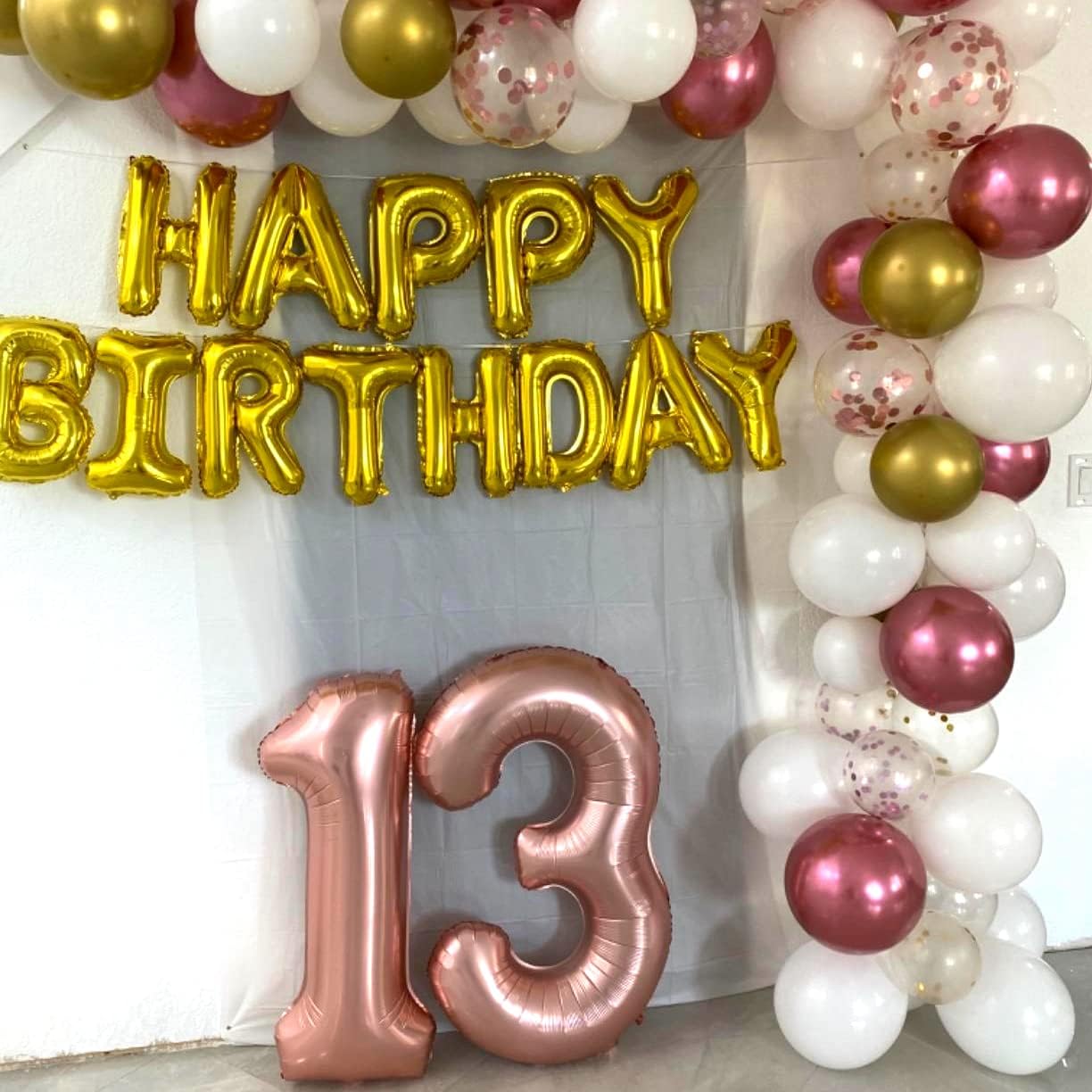 Rose Gold Number 3 Balloon - 40 Inch Large Foil Mylar Helium Balloon for Birthday & Celebration Decor