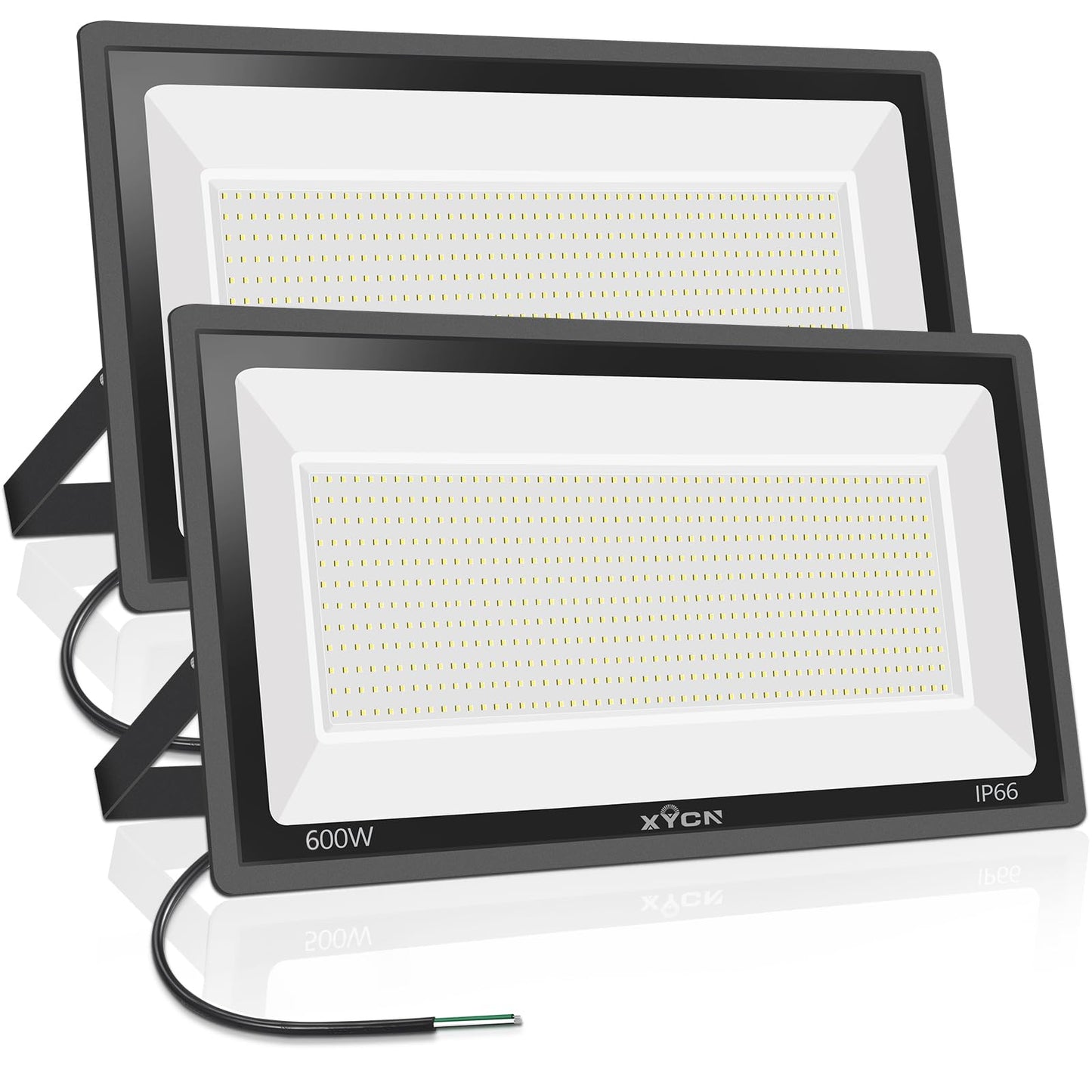 600W 2pack LED Stadium Flood Lights ,(3050W Equivalent)67500LM Super Bright LED Arena Outdoor Lights,100-277V IP66 Waterproof 5000K Daylight White Commercial Lighting for Sports Fields and Counts