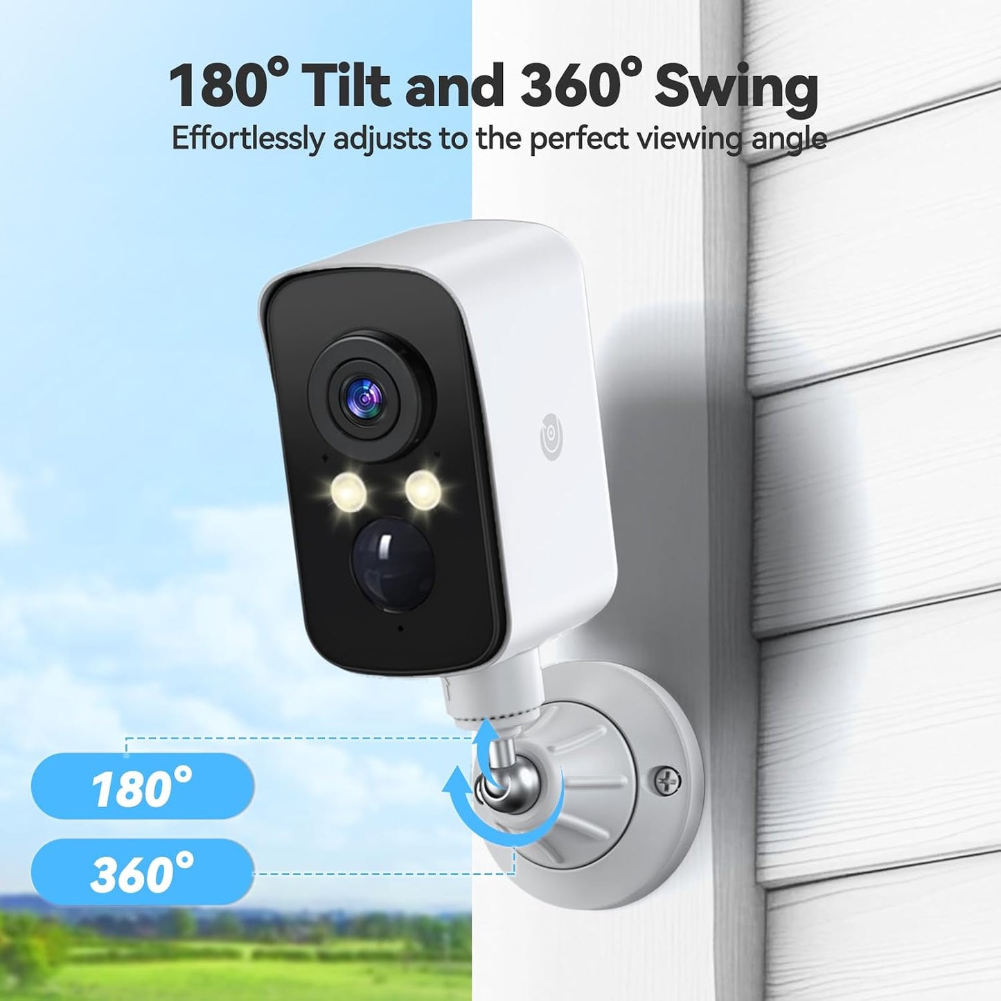 Naseto 1/4 1 Pack) Magnetic Security Camera Mount, Universal Screw, Adjustable Angle, Strong Magnet, No-Drill