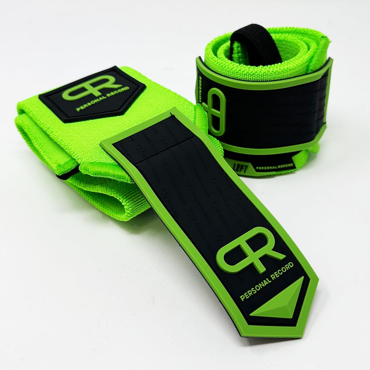PR PePR Personal Record Heavy Duty Premium Wrist Wraps, More Elasticity, Reinforced Stitching, Extra Wide Strap, Strong Thumb Loop, Larry Wheels Weightlifting Wraps, Lifting Wrist Wraps (Neon)