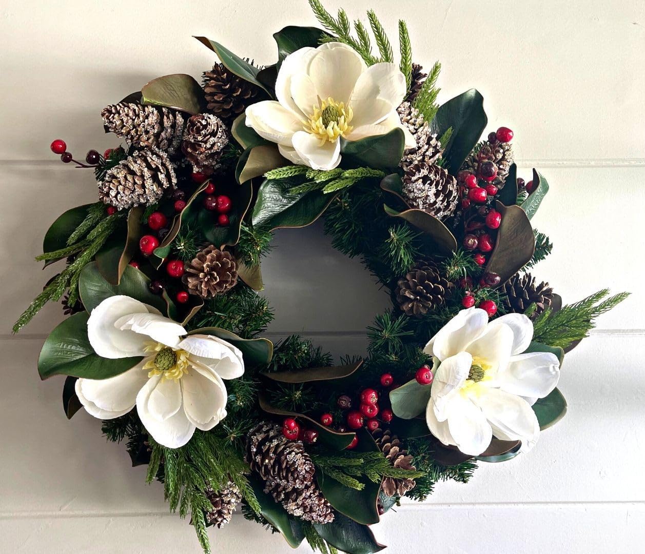 Skiennix Artificial Floral Wreath - Handcrafted Year-Round Decor for Front Door & Indoor/Outdoor Use