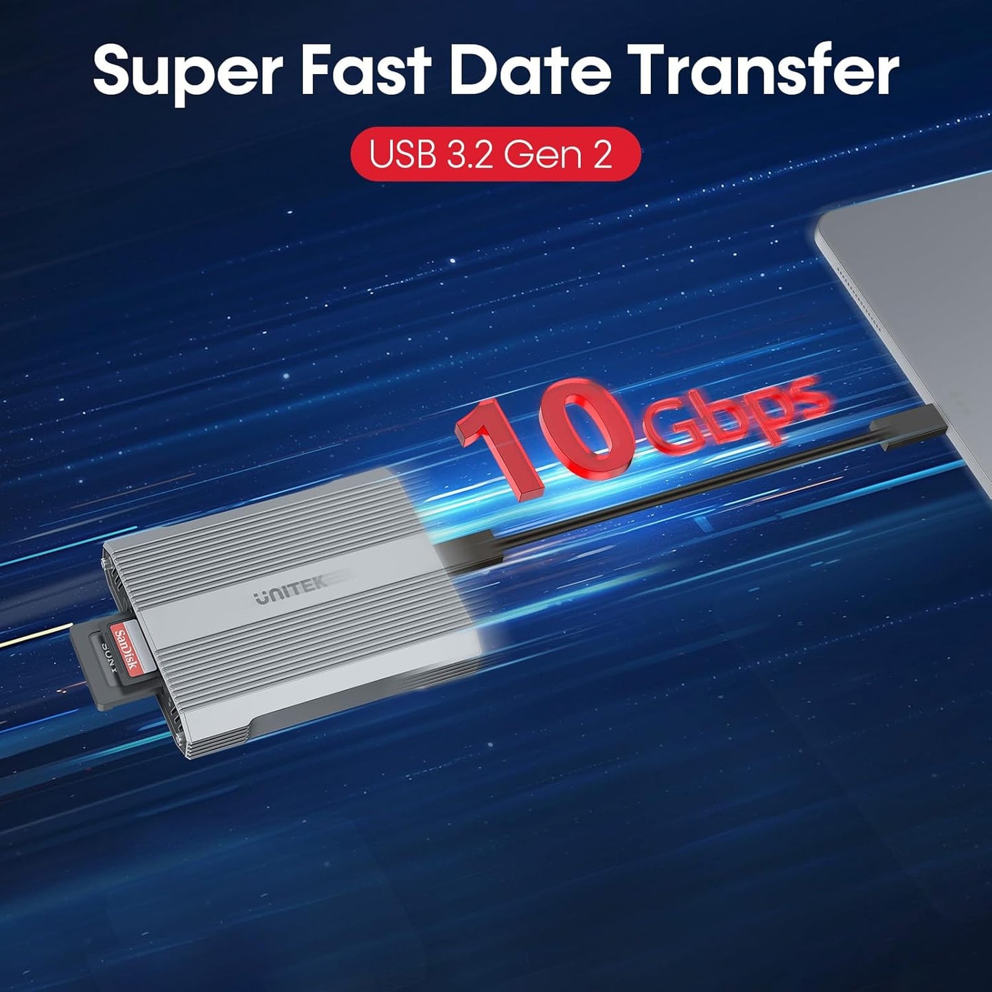 Unitek SD4.0 10Gbps 3.2 2, CFexpress Type A and UHS-II Memory Card Reader, USB Gen CF Express Reader for CFexpress Type