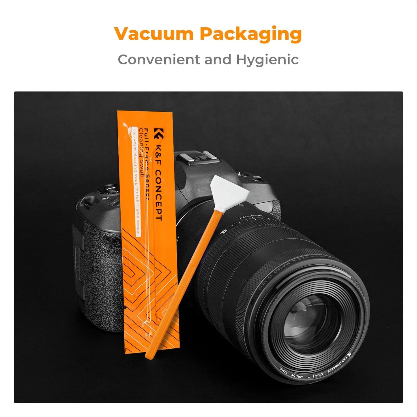 K&F CONCEPT 6 Pack CMOS 24mm 20mm Full-Frame Sensors Cleaning Swabs, DSLR SLR Digital Camera Dry CCD Clean Swabs