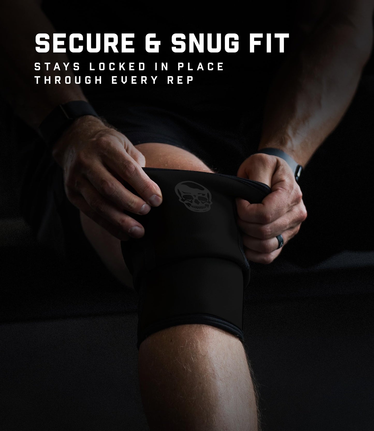 Gymreapers 5MM Knee Sleeves for Weightlifting, Squats, Powerlifting, and Functional Training – Compression Knee Support for Men & Women – Joint Protection & Recovery – Pair (Black/Black, Medium)