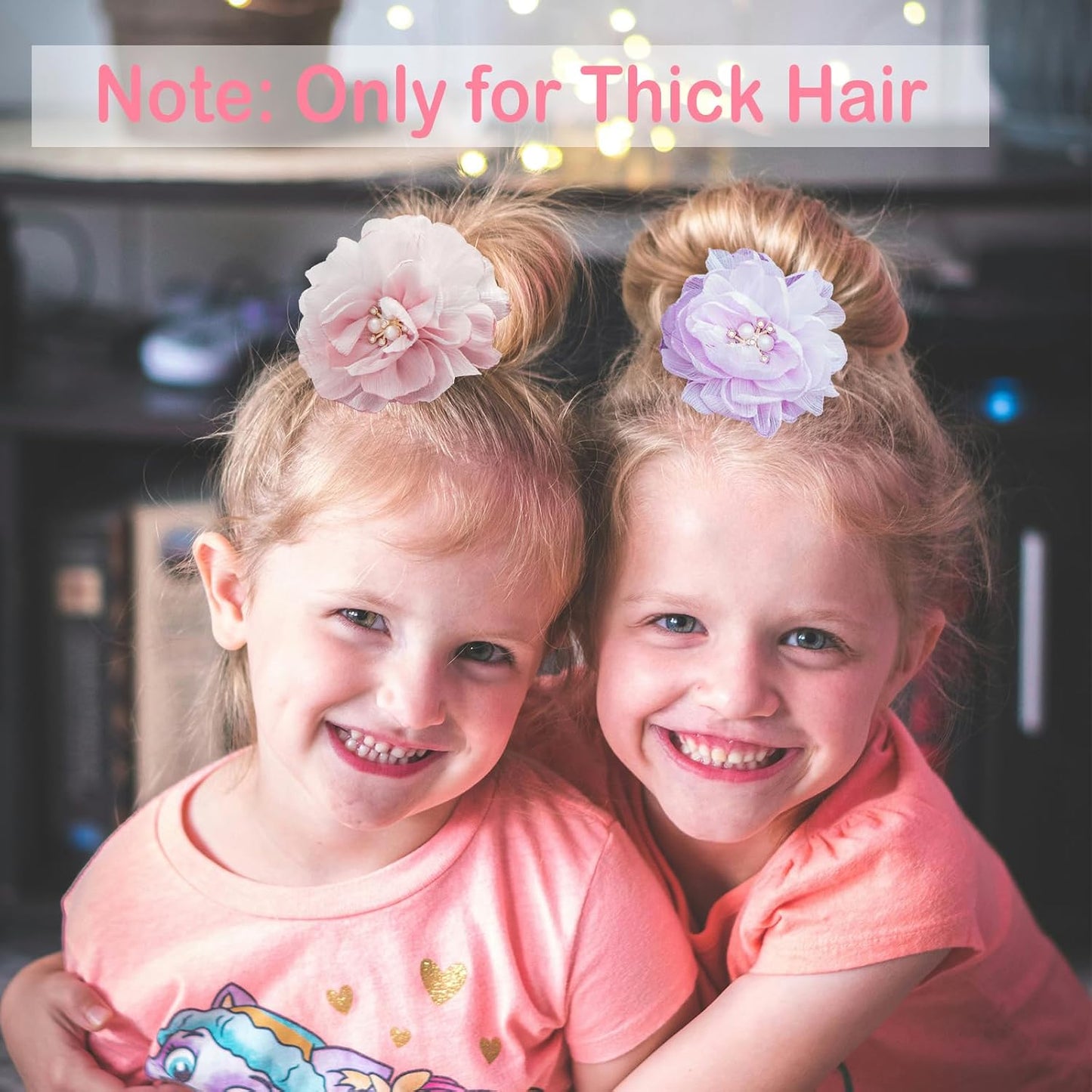 2 Pack 2nd 1st, Kids Hair Ties Holder for Airtag & Cute Flower Hidden Hair Elastic Band GPS Tracker Case for Girls