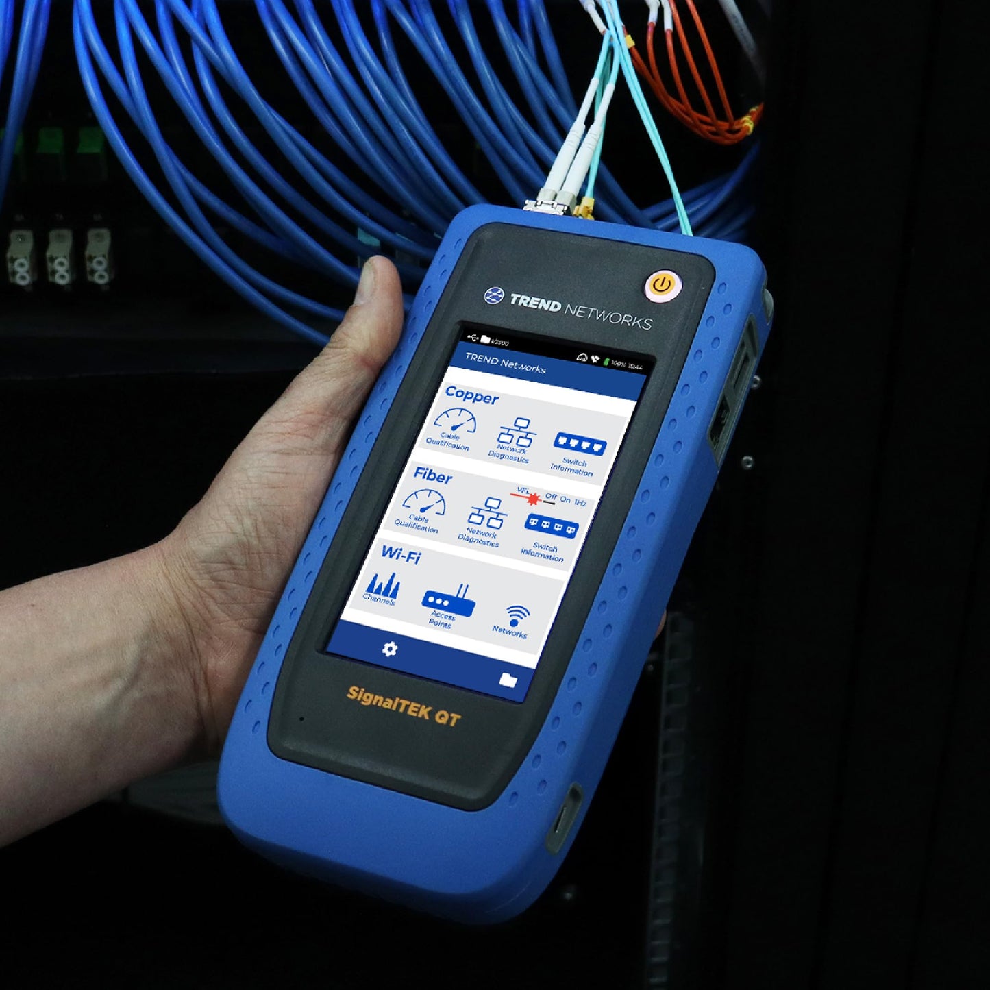 TREND Networks | SignalTEK QT Pro | All-in-One 10G Copper, Fiber & Wi-Fi Qualification Tester | Advanced Wi-Fi Diagnostics | PoE Load Testing & Network Diagnostics | R166001