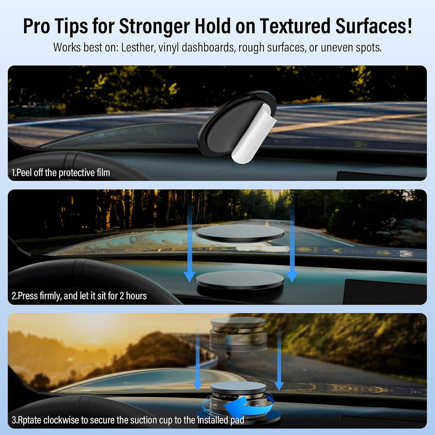 Belcompany 2025 360 Upgraded Vacuum Magnetic Phone Holder, Magnetic Suction Phone Mount for MagSafe, Foldable