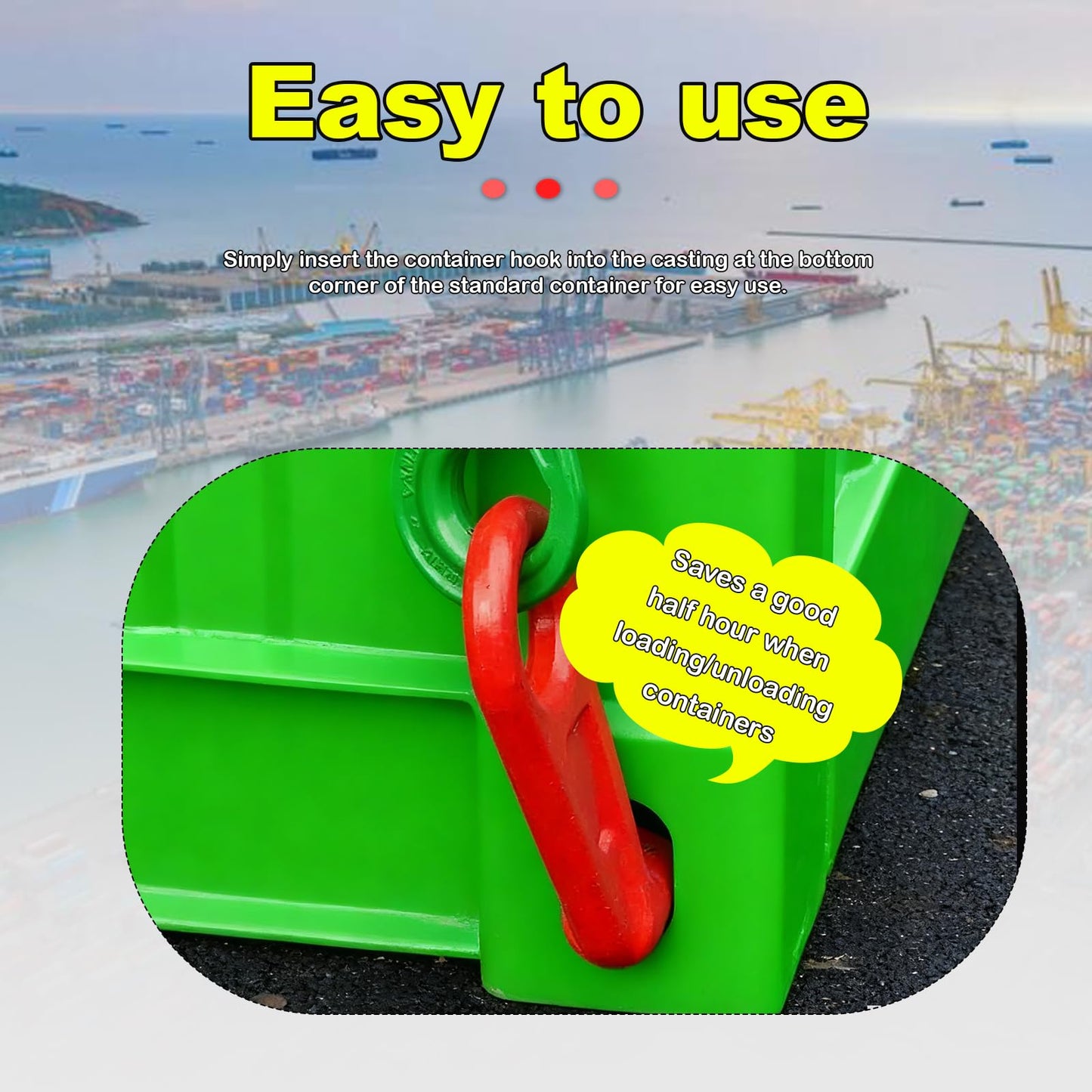 12.5T Shipping Container Lifting Hooks, 2 Pack 27,500 lbs Working Load Limit Heavy Duty Container Lifting Hooks Used for Lifting, Rigging, Towing, and Recovery 【12.5T* 2 Pack】