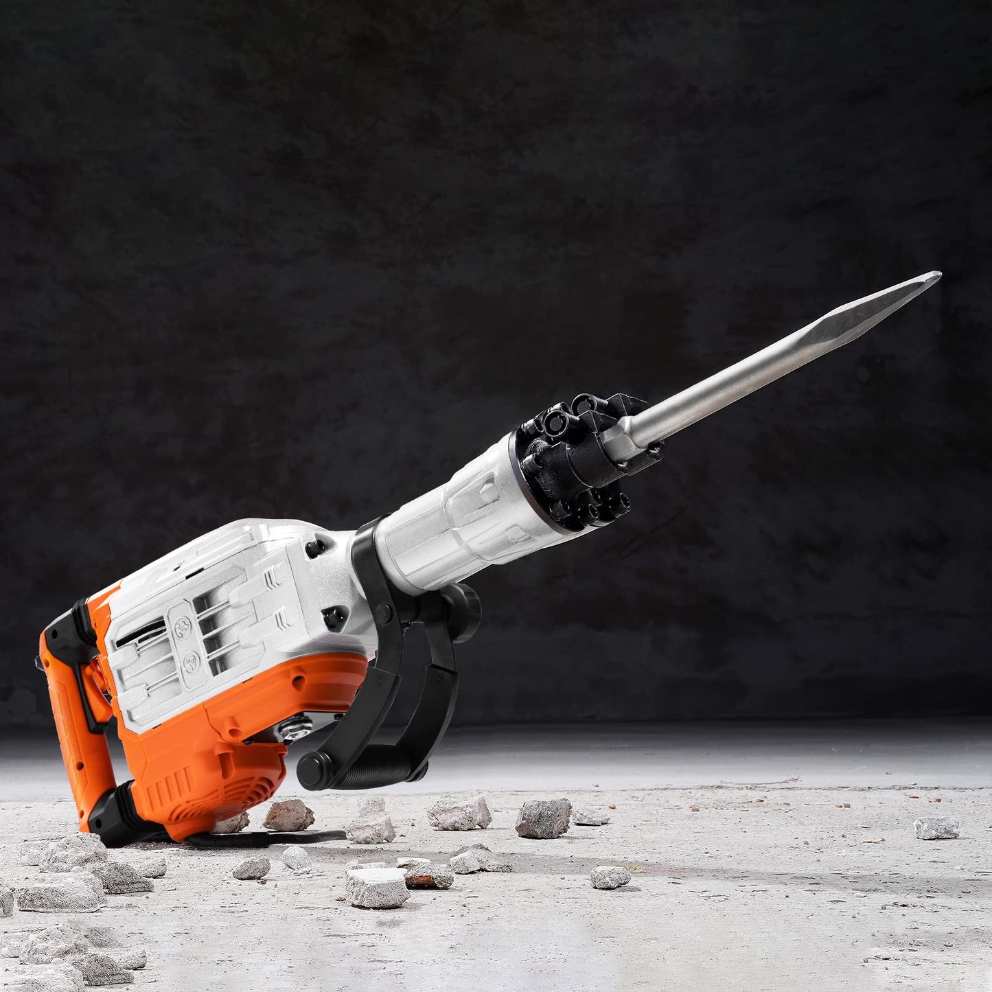 VEVOR Demolition Jack Hammer, 3500W Jack Hammer Concrete Breaker 1900 BPM Heavy Duty Electric Jack Hammer, 2pcs Chisel w/Gloves & 360°C Swiveling Front Handle for Trenching and Breaking Holes