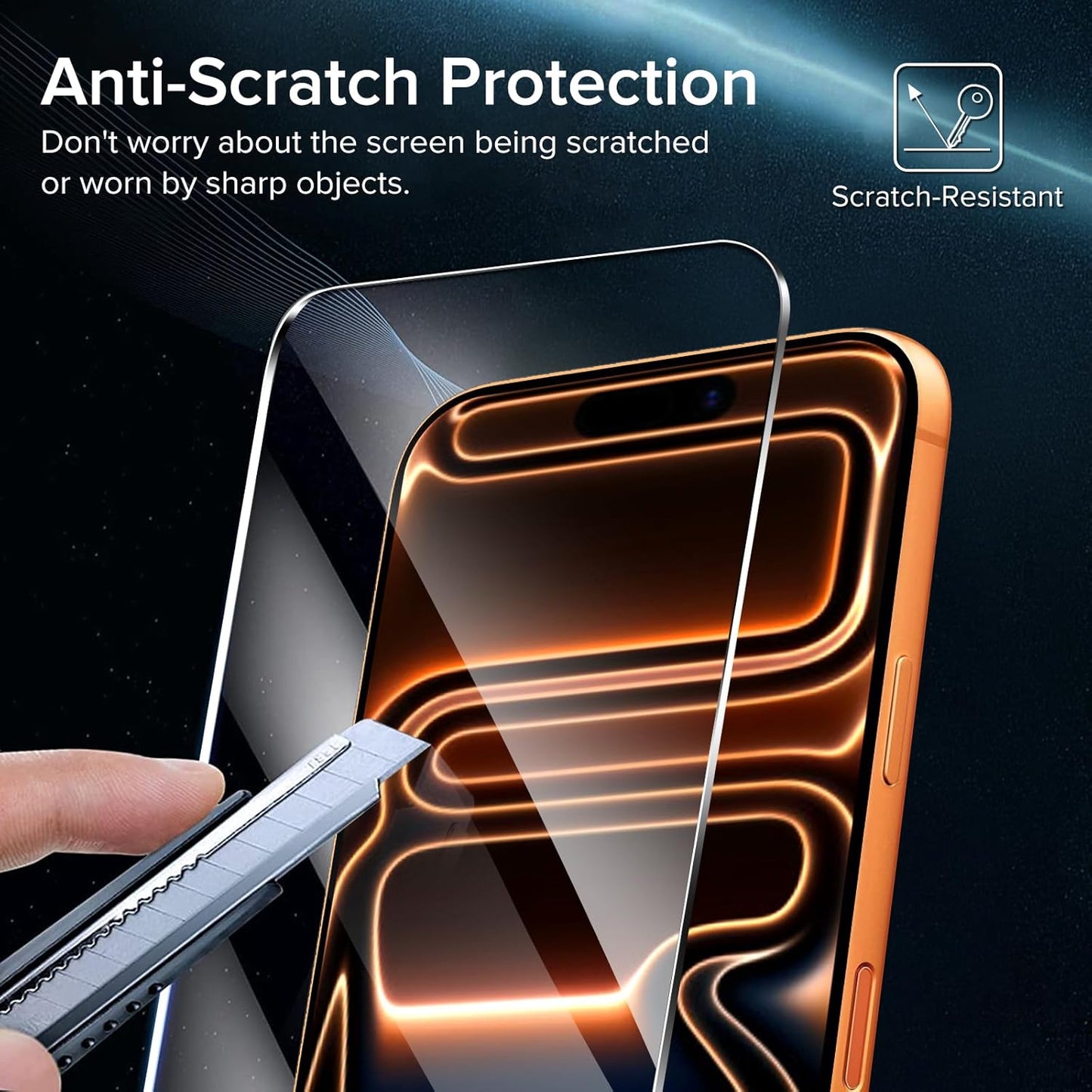 17 6.3" 17 Film-2 Pack ivoler Tempered Glass for iPhone Pro Screen Protector with [Alignment Frame], Anti-Scratch, Case