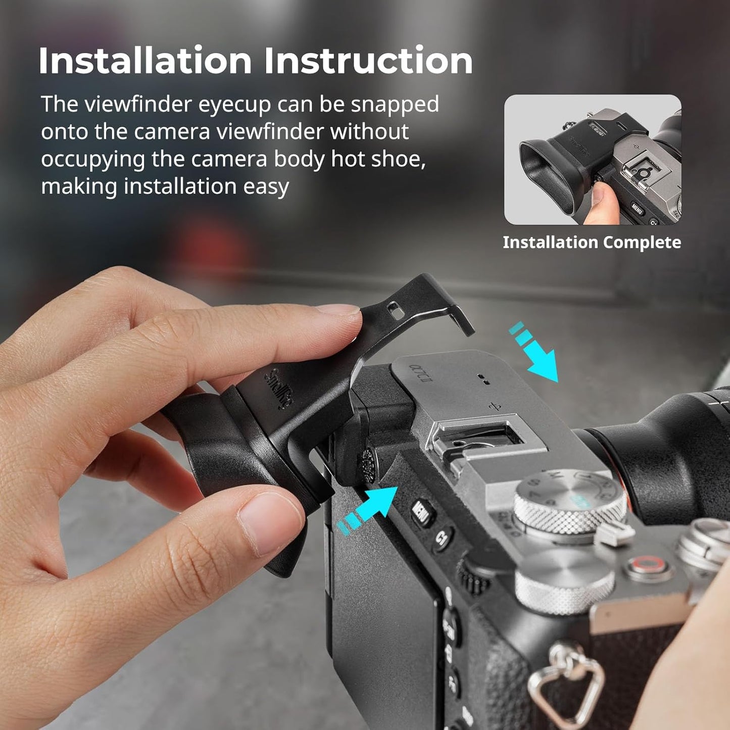 SMALLRIG A7CII A7CR 7C 7CR 4819 Camera Viewfinder Eyecup, Viewfinder Eye Cup with Small Lanyard, Soft Silicone