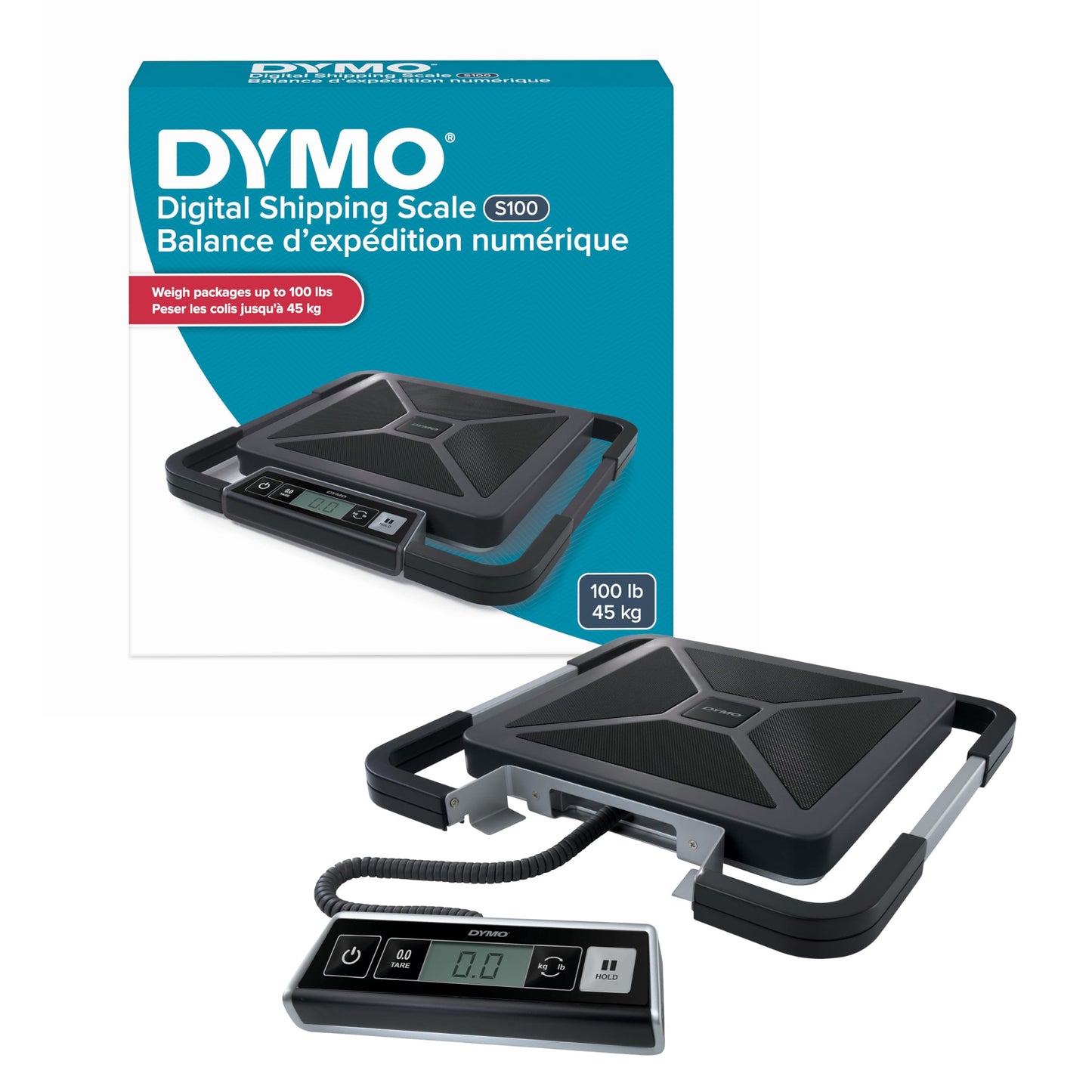 DYMO S100 Digital USB Shipping Scale, 100-Pound Capacity, Heavy Duty - for Weighing Large Mail, Packages