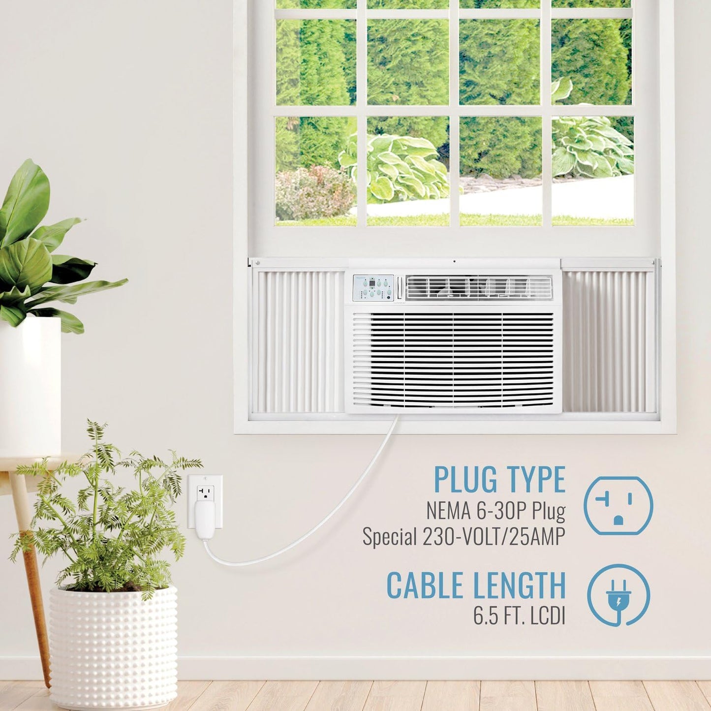 Keystone 23,200 BTU Window Air Conditioner with 16,000 BTU Supplemental Heat and Dehumidifier, 230V, Window AC for Large Rooms up to 1,500 Sq.Ft. with Smart Remote Control