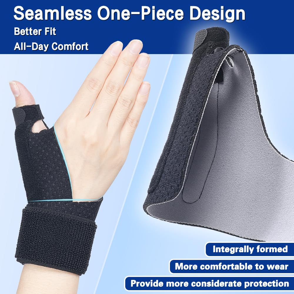 DRwelland Reversible Thumb & Wrist Stabilizer splint for BlackBerry Thumb, Trigger Finger, Pain Relief, Arthritis, Tendonitis, Sprained and Carpal Tunnel Supporting, Lightweight and Breathable S/M