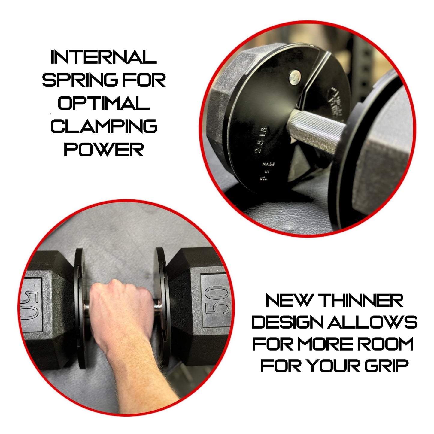 Micro Gainz Dumbbell Fractional 2.5 lb Weight Plate, Ideal for Micro Loading, (Choose Color) 2 Piece Fractional Weight Plates, Designed for Dumbbell Training, Made In USA (Black)