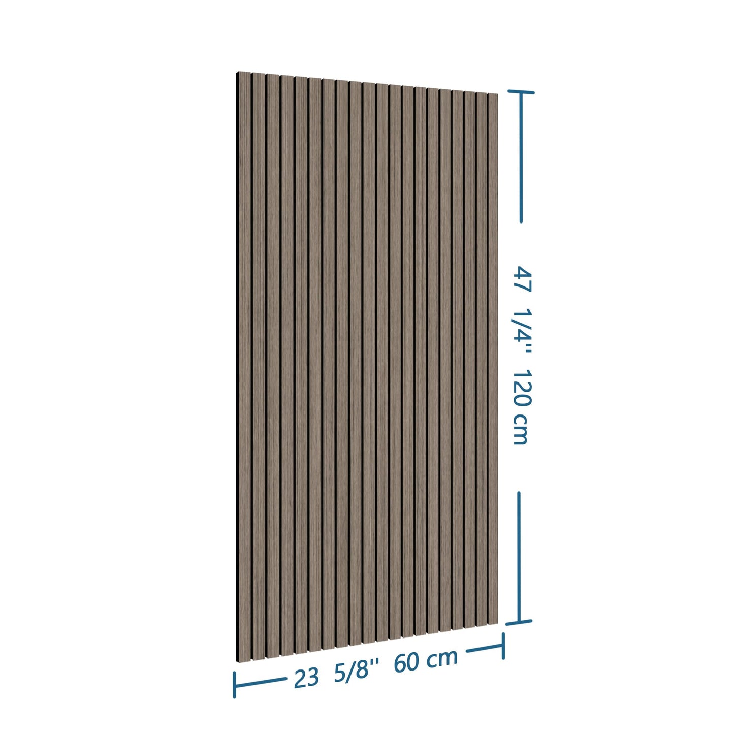 INNO STICKERS 4-Piece Wood Slat Wall Panel for Interior Wall Decor Noise Cancelling 47.2" x 23.6" Peel and Stick Acoustic Decorative 3D Sound Absorbing Wall Paneling, Walnut