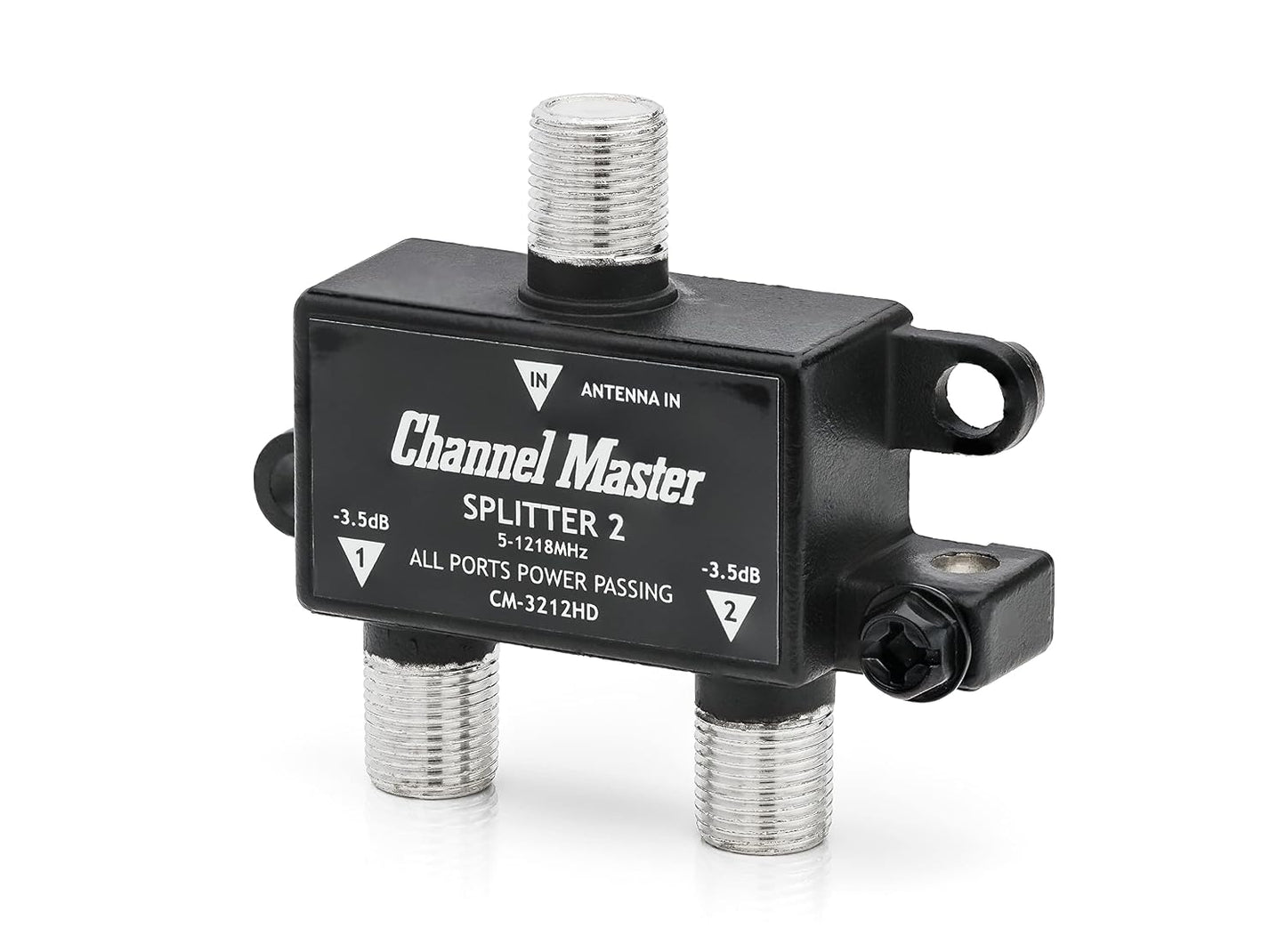 Channel Master 2 2-Way 2 Splitter | Splitter Distributes Digital HDTV Antenna Signal to TVs, One Input and Two Outputs