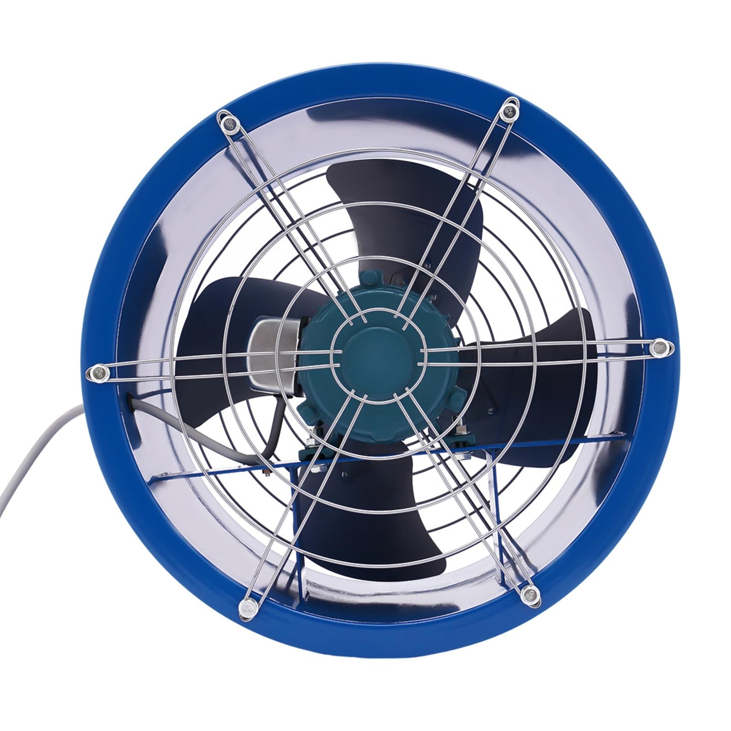 Fufiea High-Power 370W 110V Cylinder Exhaust Fan, Industrial Ventilation Fan with Pure Copper Motor, Explosion Proof Extractor Fan, 16" Duct Mountable, for Factory, Warehouse, Kitchen, Workshop, Lab