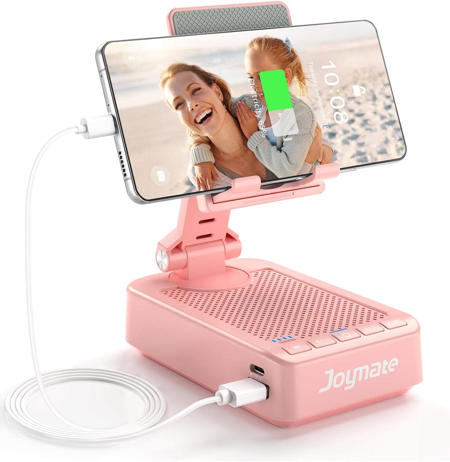 Joymate 360 Gifts for Men Women, Phone Stand with Bluetooth Speaker and Charging Function Rotable Angle Adjustable Cell