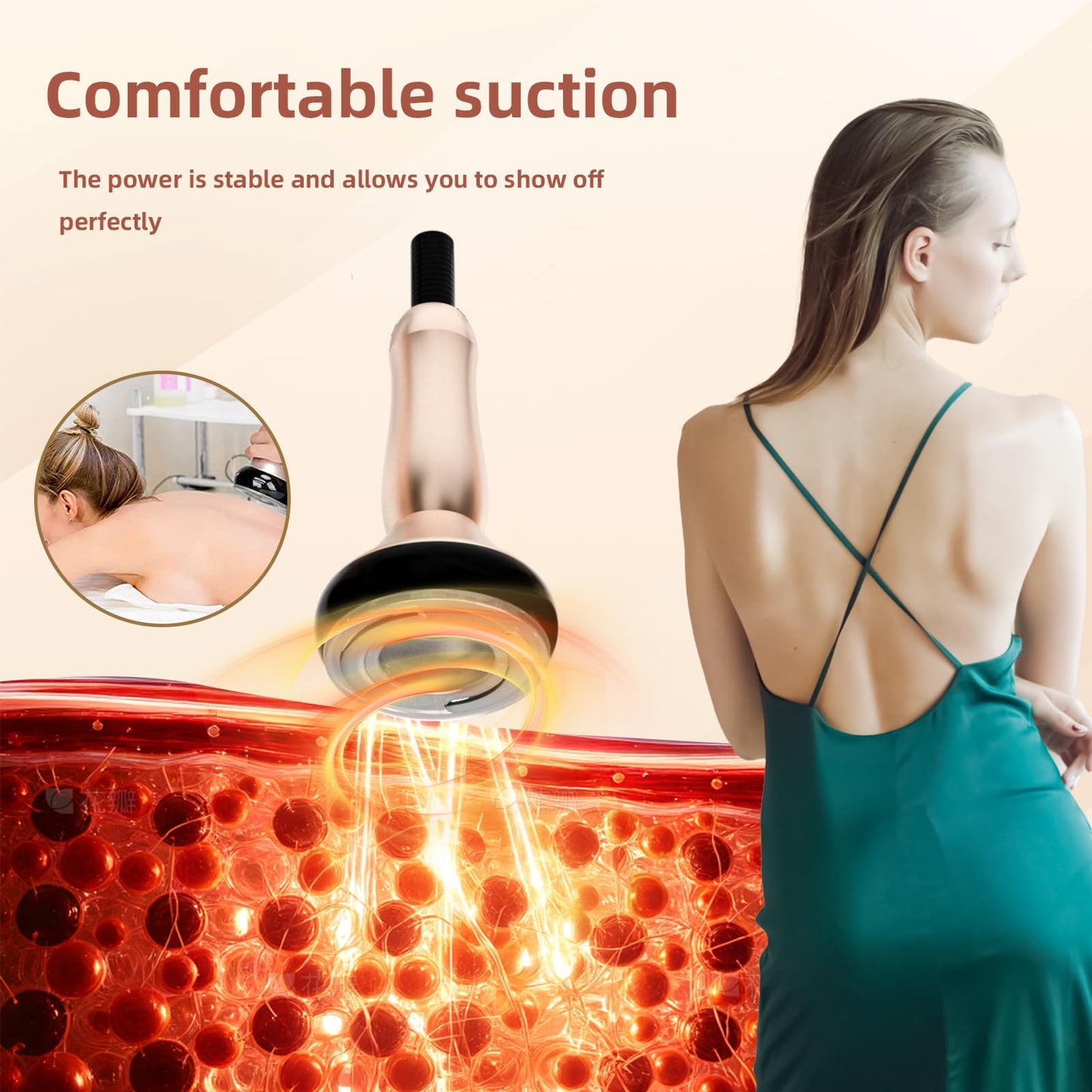 Body Massager Machine Body Multifunctional Beauty Machine Cellulite Device, White