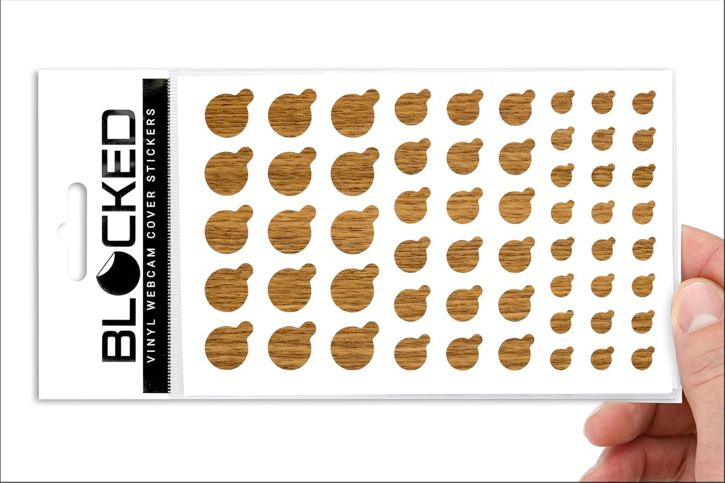 MyCamShield 2X 3-Sizes 57 Rigid Series - Thicker | Blocked Original Vinyl Webcam Cover Stickers | Restickable