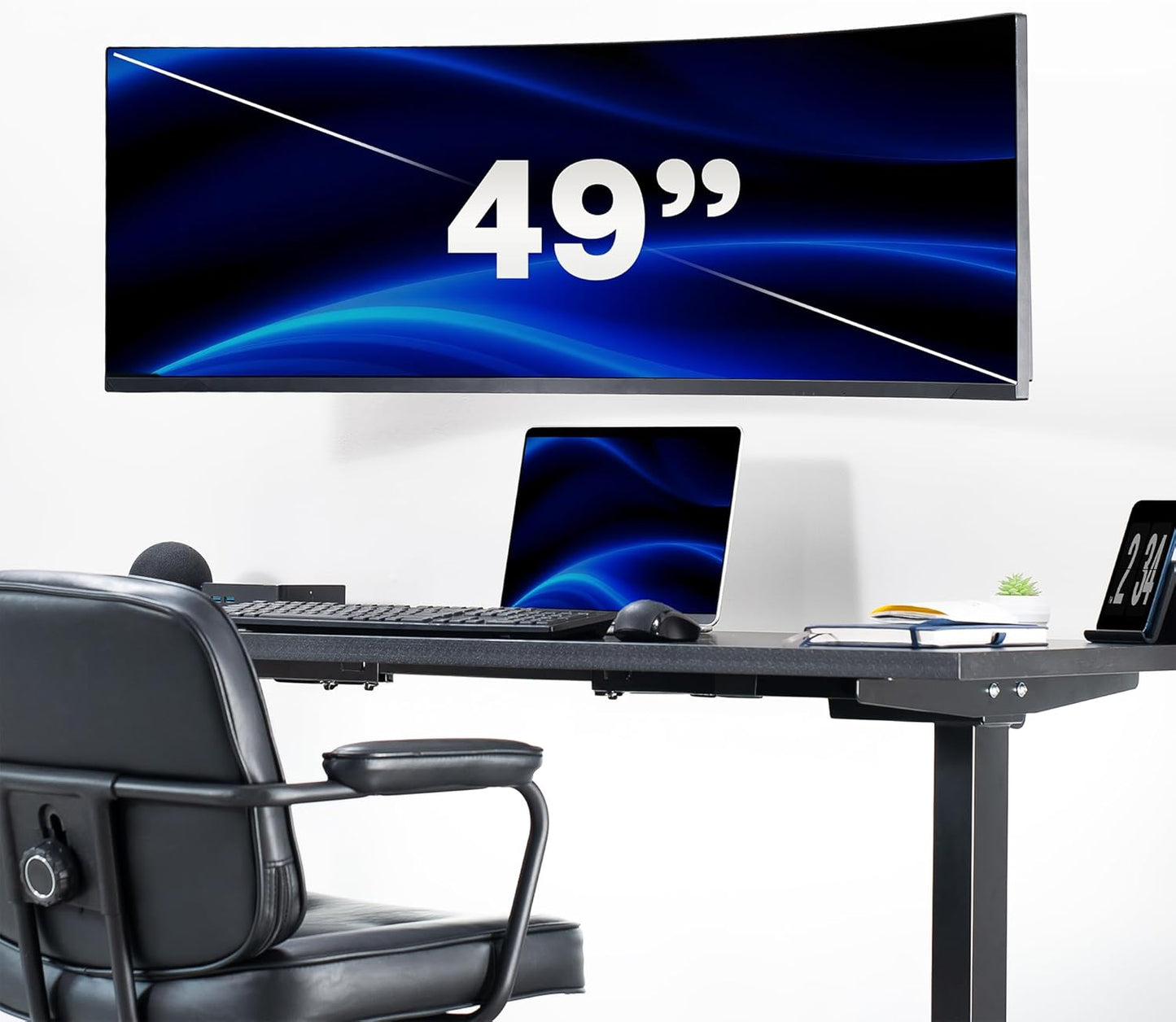 VIVO 49 inch 44 lbs, 100x100, Mount-VWLP1 Low Profile Heavy Duty Ultrawide Monitor Wall Mount for up to Screens, Holds