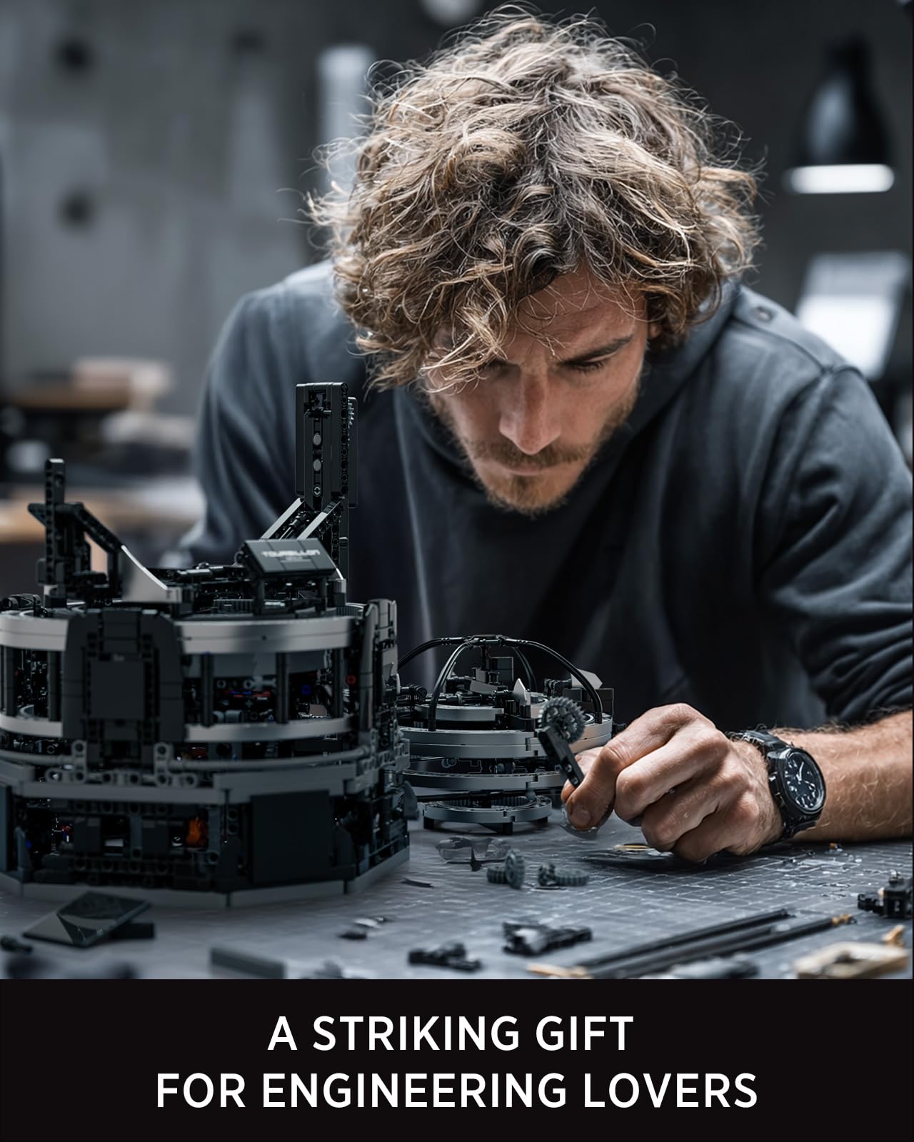 Nifeliz Tourbillon Building Set, Advanced Collector's Engine Series Model, Physical Science Display for Adults, Home or Office Décor Gift, NF10355