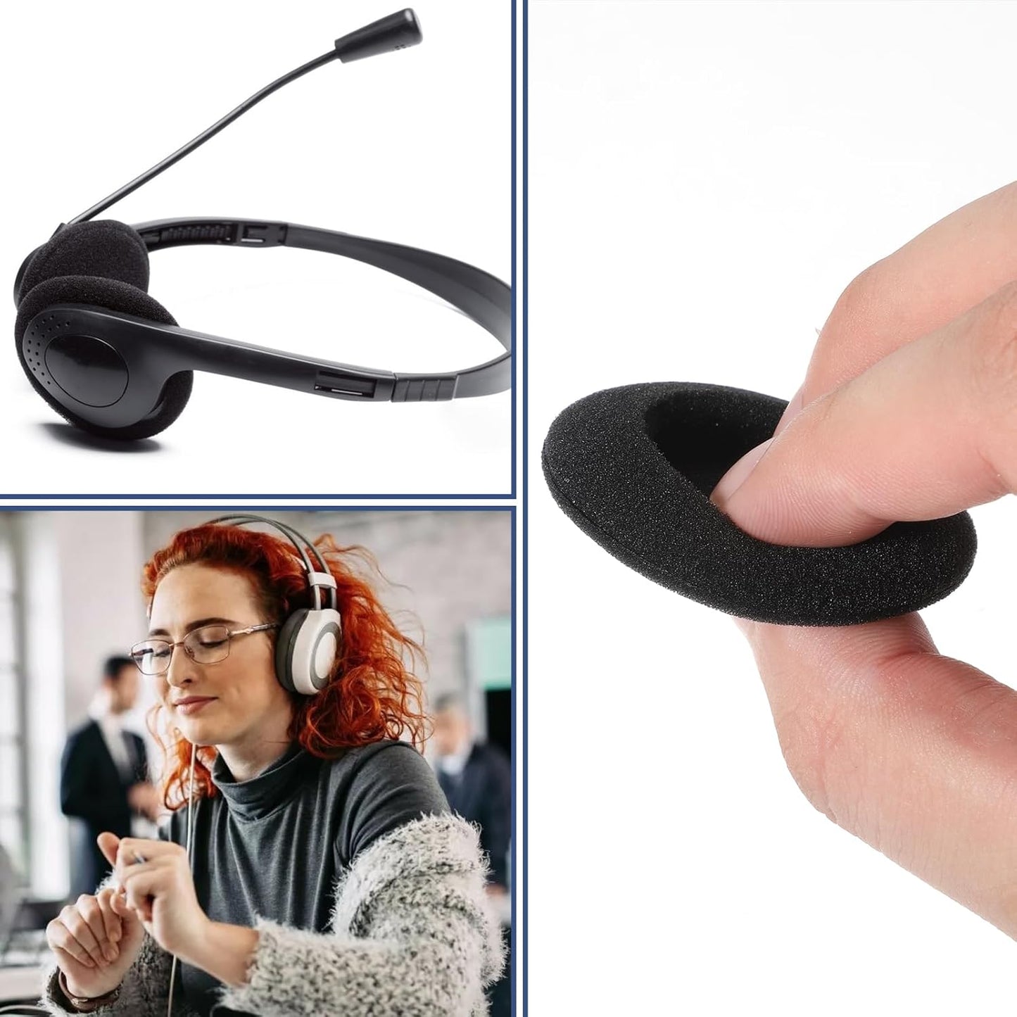 Zyghjort 6 50mm/2" Headsets H251 H251n H261n H351 H361 PCS Headphone Earpads, Ear Cushions Ultra Soft Foam Cover