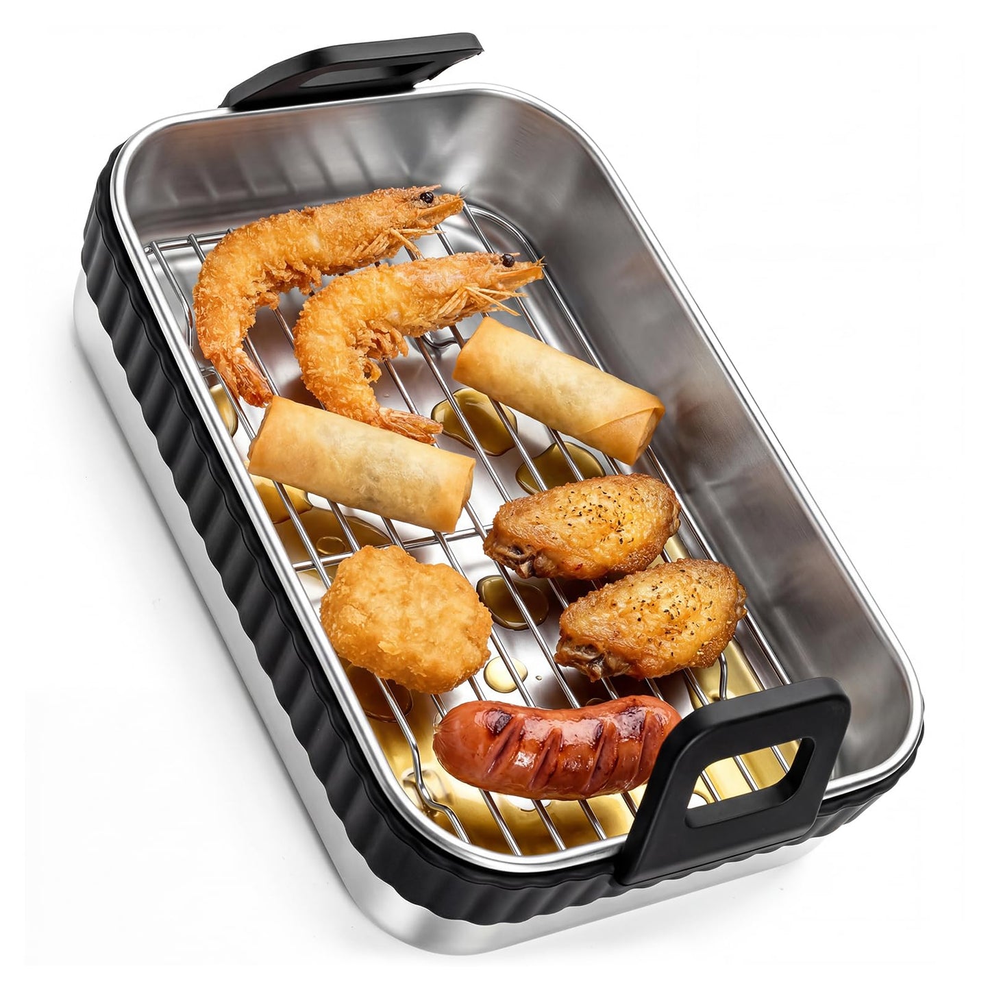 Edelstahl 304 Air Fryer Liner Compatible for Ninja DZ071/DZ550/DZ401, Reusable Airfryer Liners Accessories