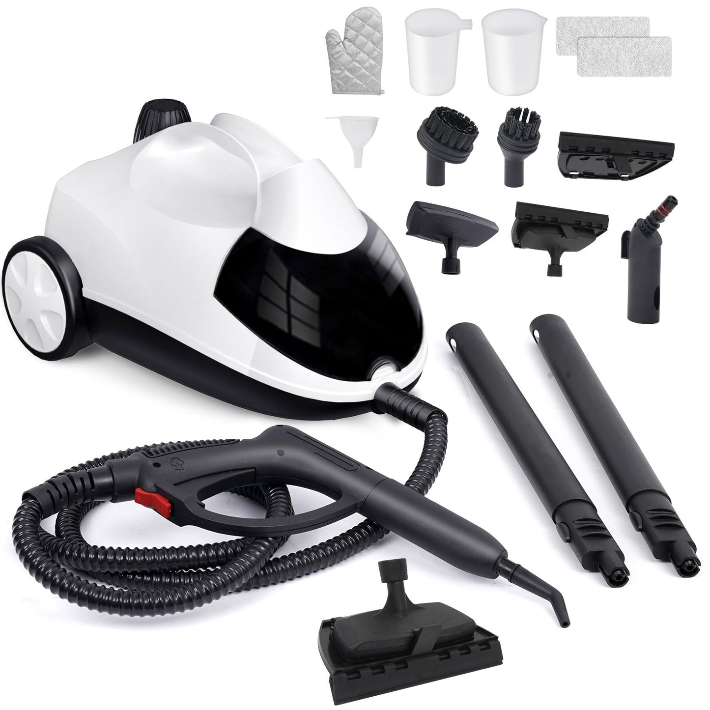 Steam Cleaner 1.5L Steamer for Cleaning Fast Heating 6-in-1 Multi-Surface with 8 Accessories UL499 Certified